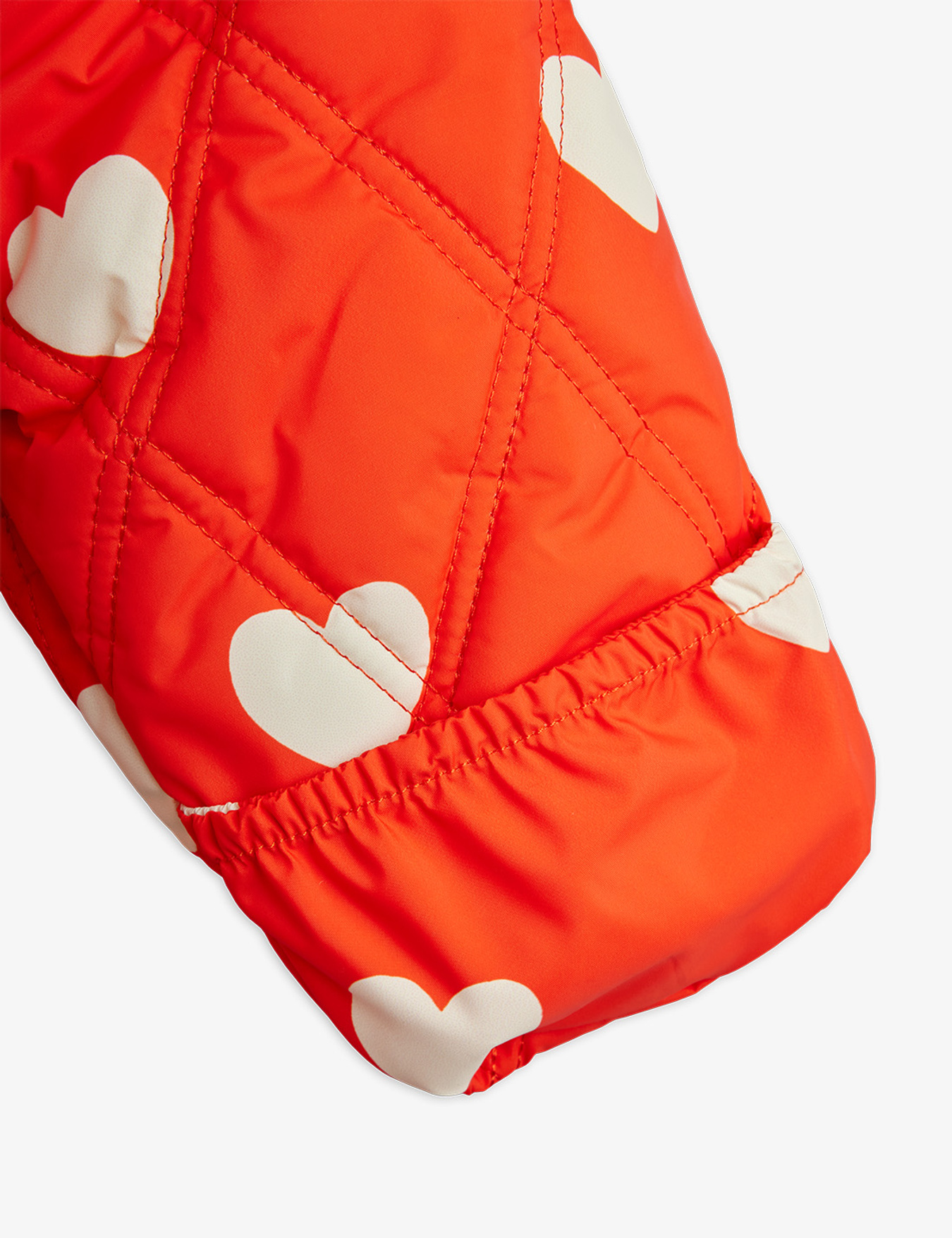 Hearts Quilted Stroller Bag Red | Mini Rodini