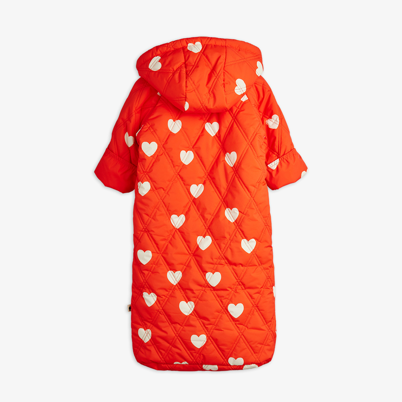 Hearts Quilted Stroller Bag Red | Mini Rodini