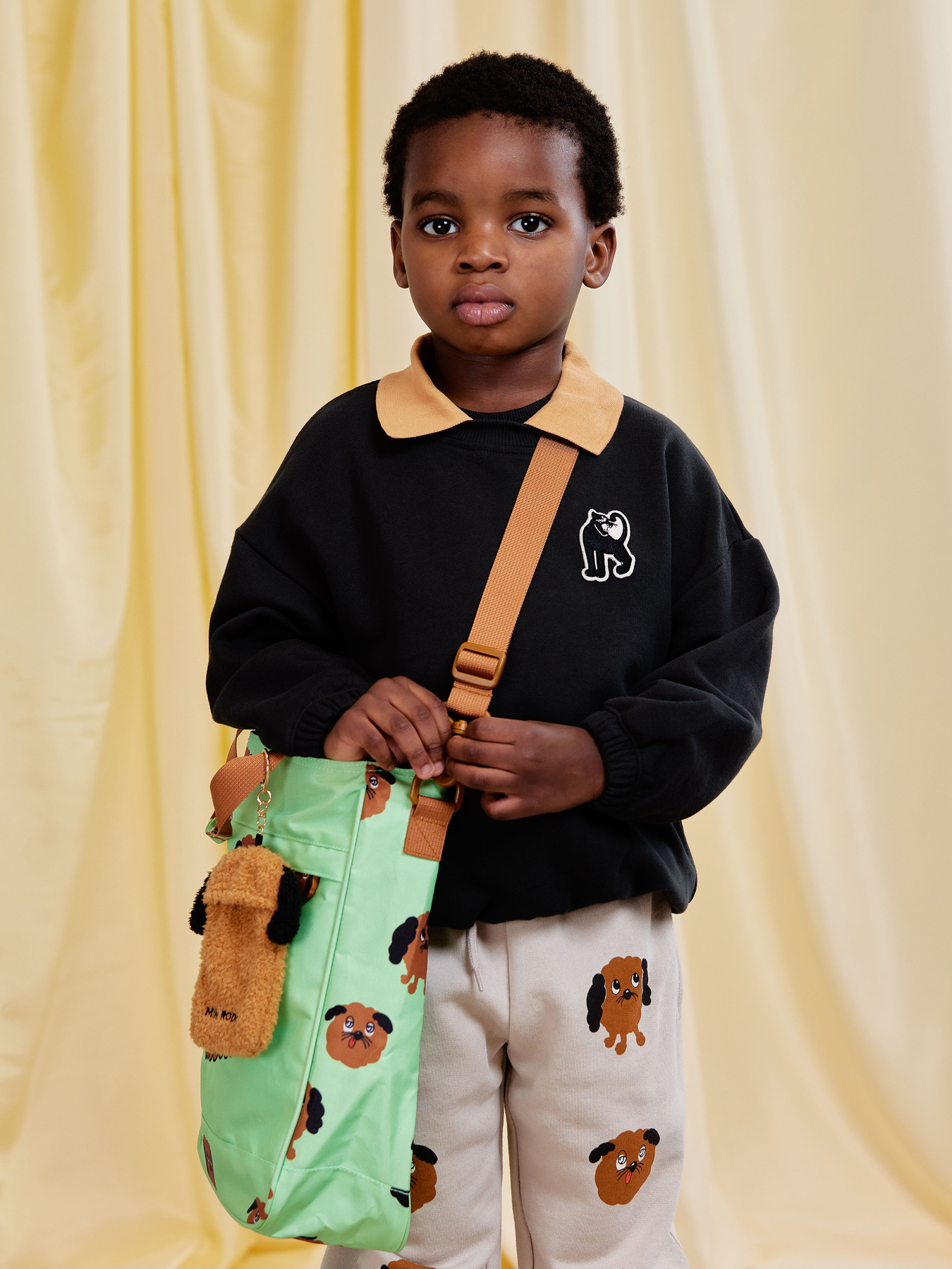 mini rodini 犬プリントコート 92−98 mini rodini 犬プリントコート 92−98