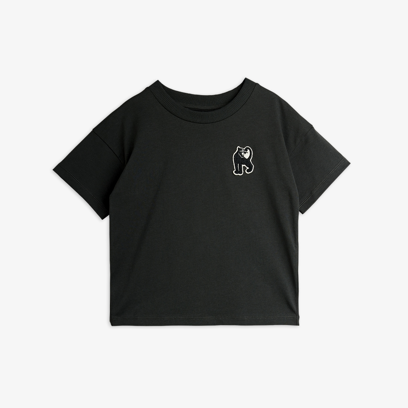 Panther Patch T Shirt Black | Mini Rodini
