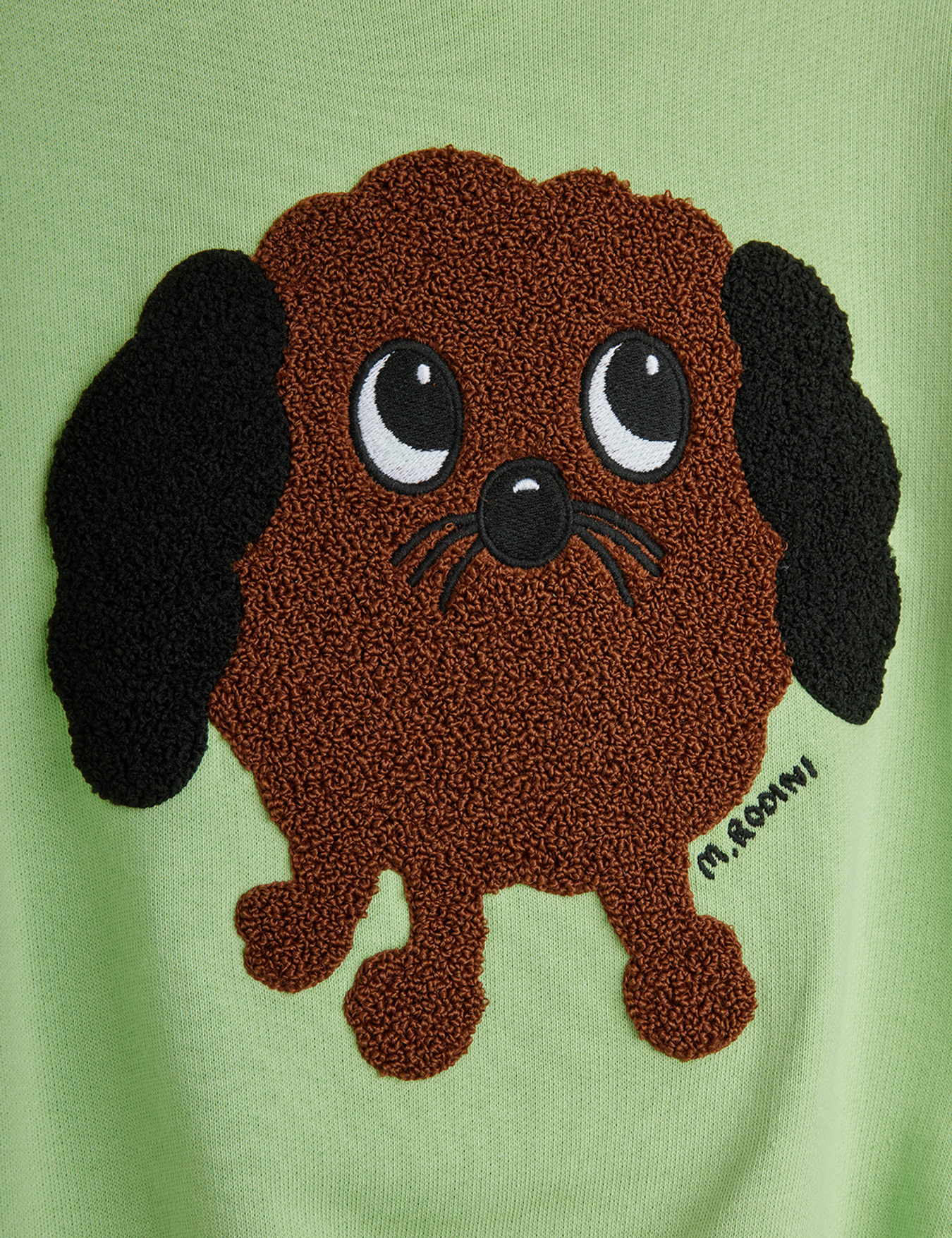 Doggie Chenille Sweatshirt Green | Mini Rodini
