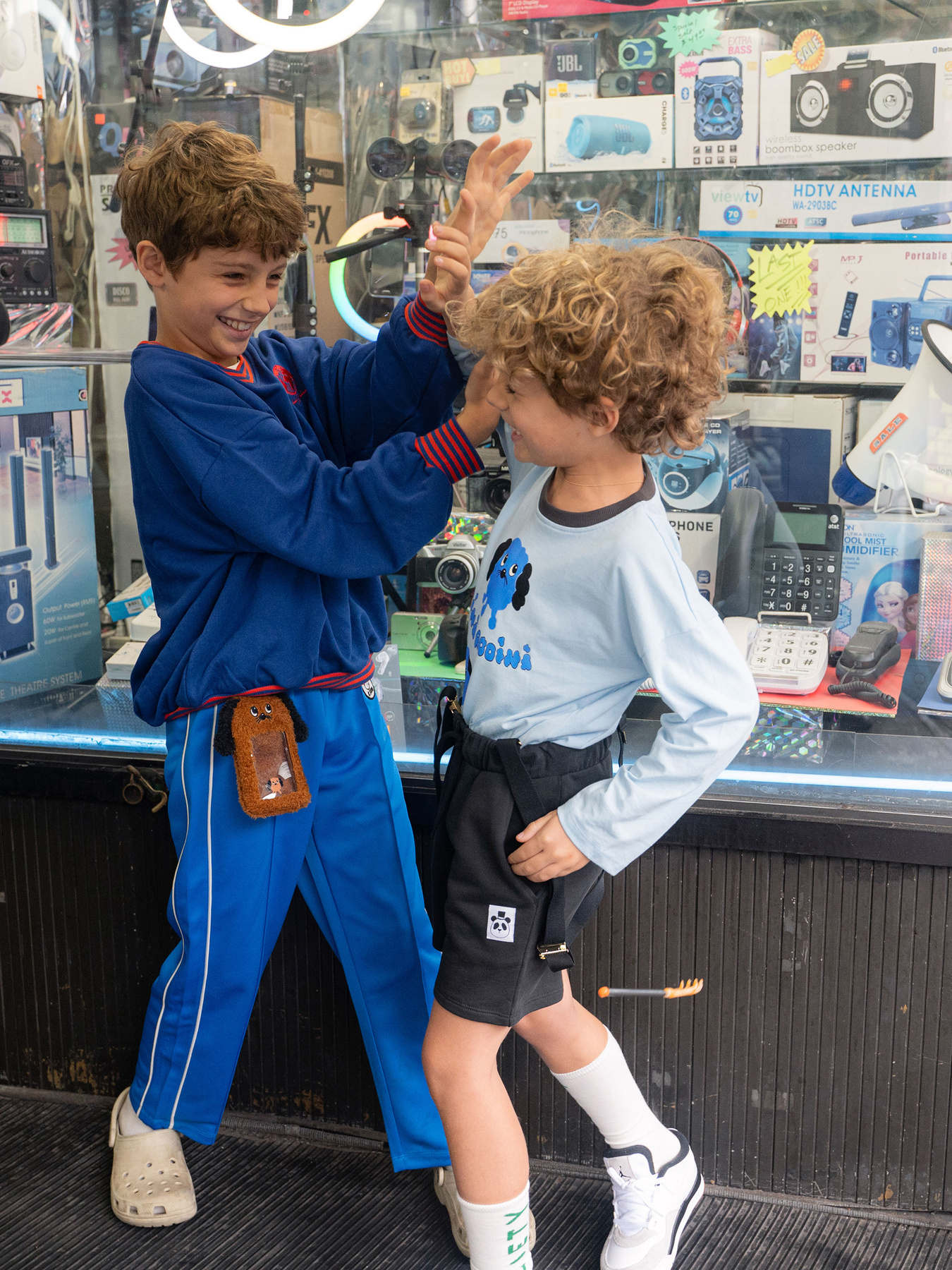 Striped Rib Earth Sweatshirt Blue | Mini Rodini