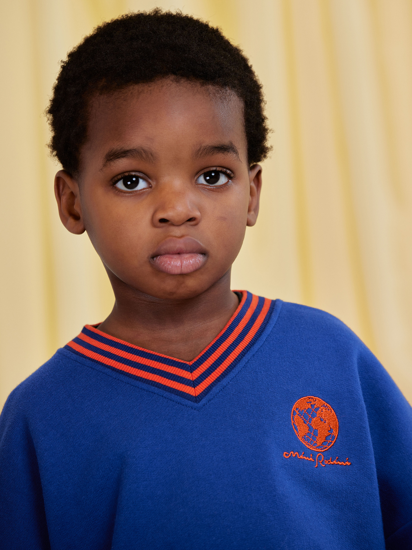 Striped Rib Earth Sweatshirt Blue | Mini Rodini