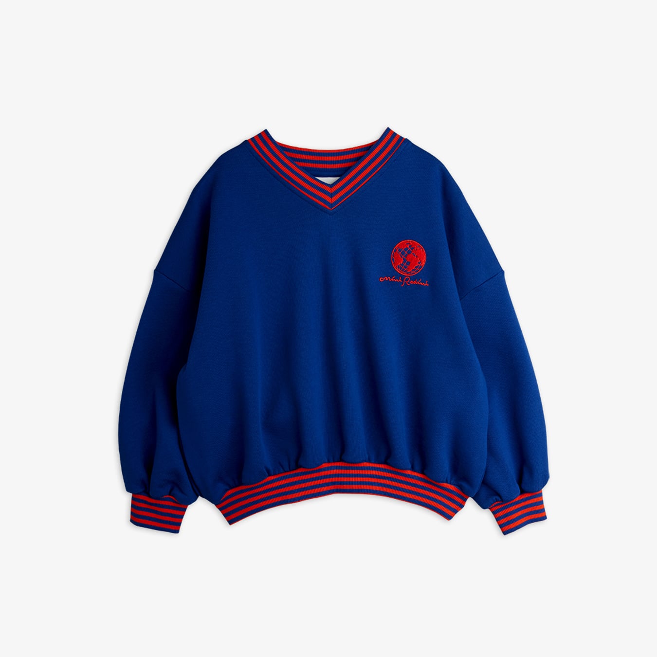 Striped Rib Earth Sweatshirt Blue