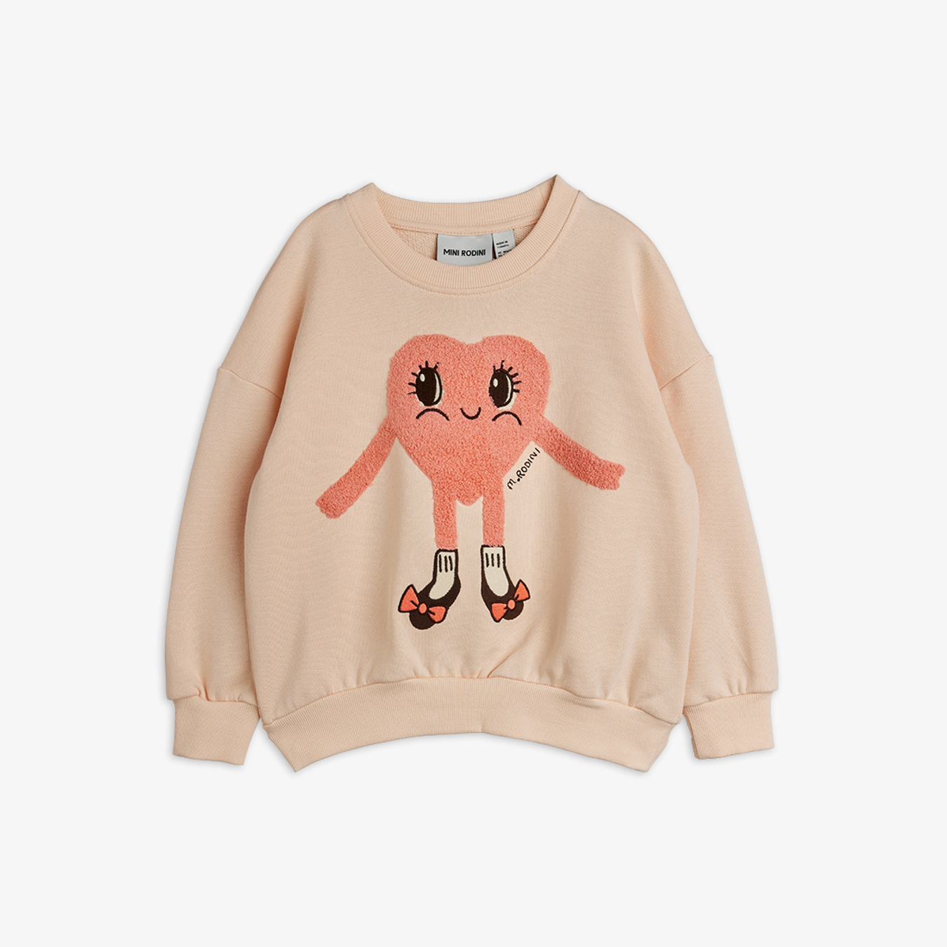 Heart In Shoes Chenille Sweatshirt Pink | Mini Rodini
