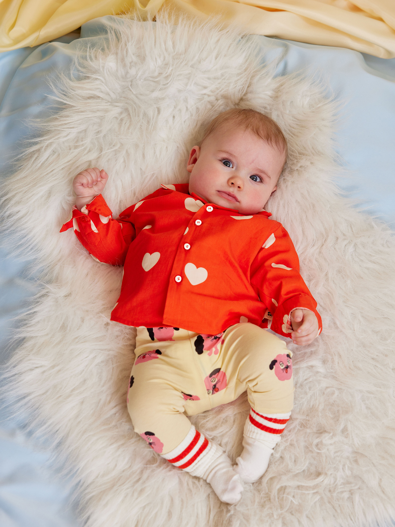 Hearts Woven Long Sleeve Shirt Red | Mini Rodini