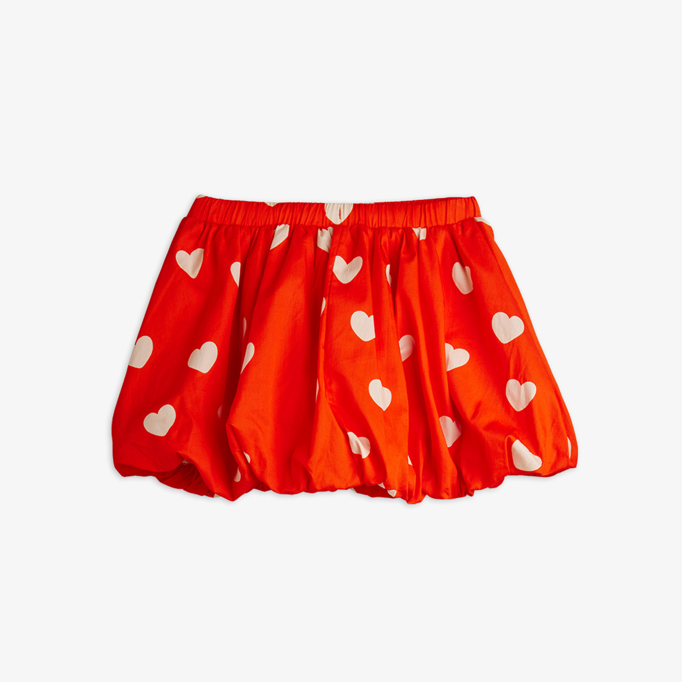 Hearts Woven Balloon Skirt Red | Mini Rodini