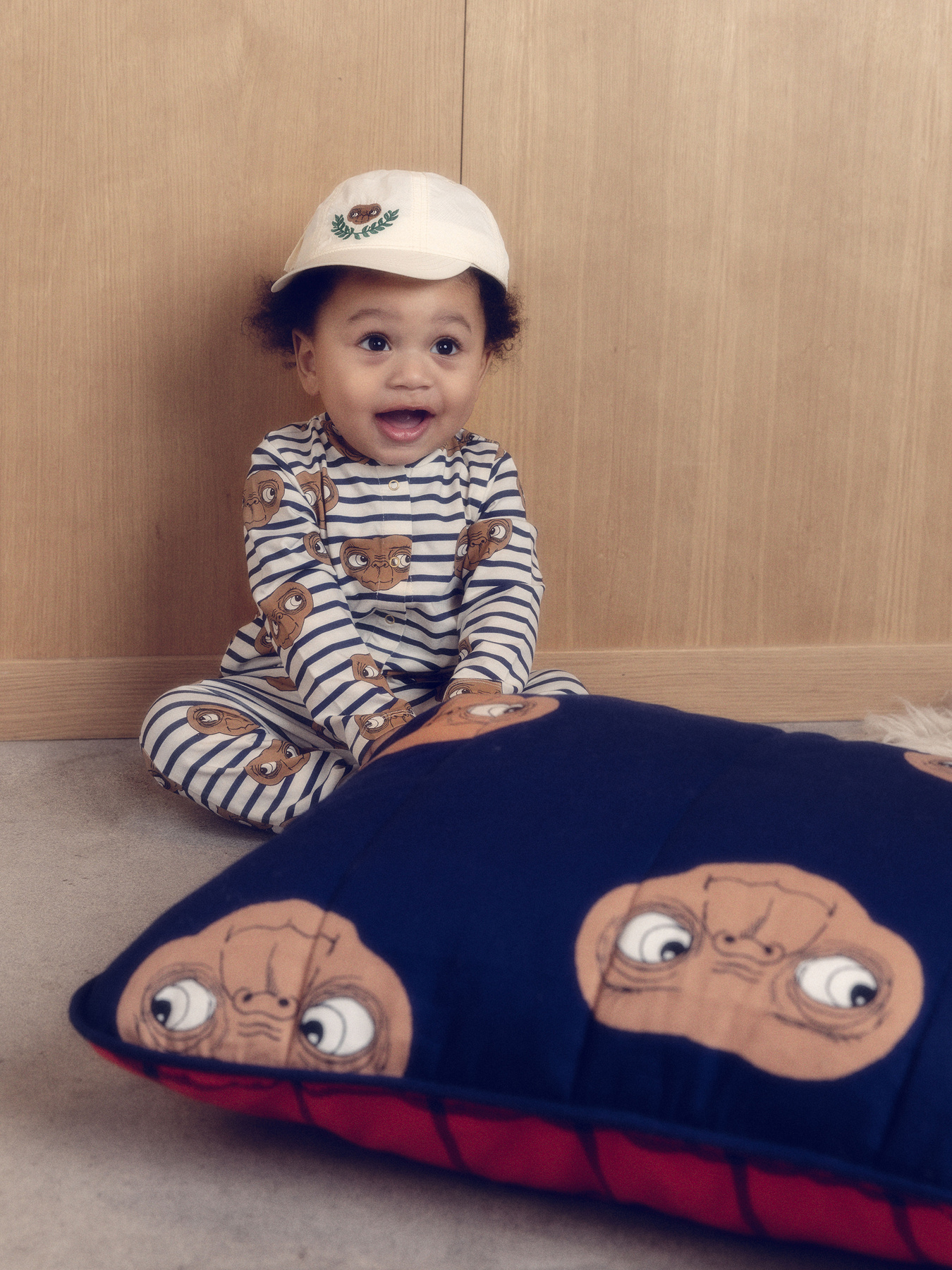 E.T. Embroidered Cap Off-White | Mini Rodini