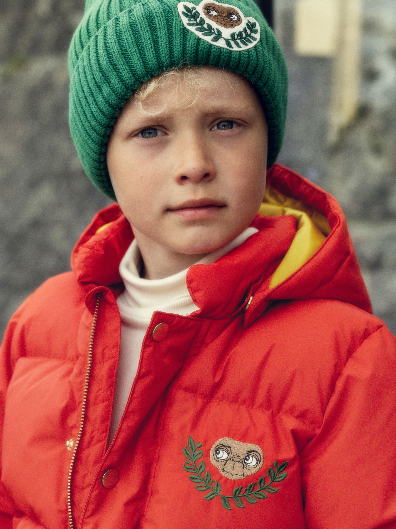 E.T. Patch Knitted Rib Beanie | Mini Rodini