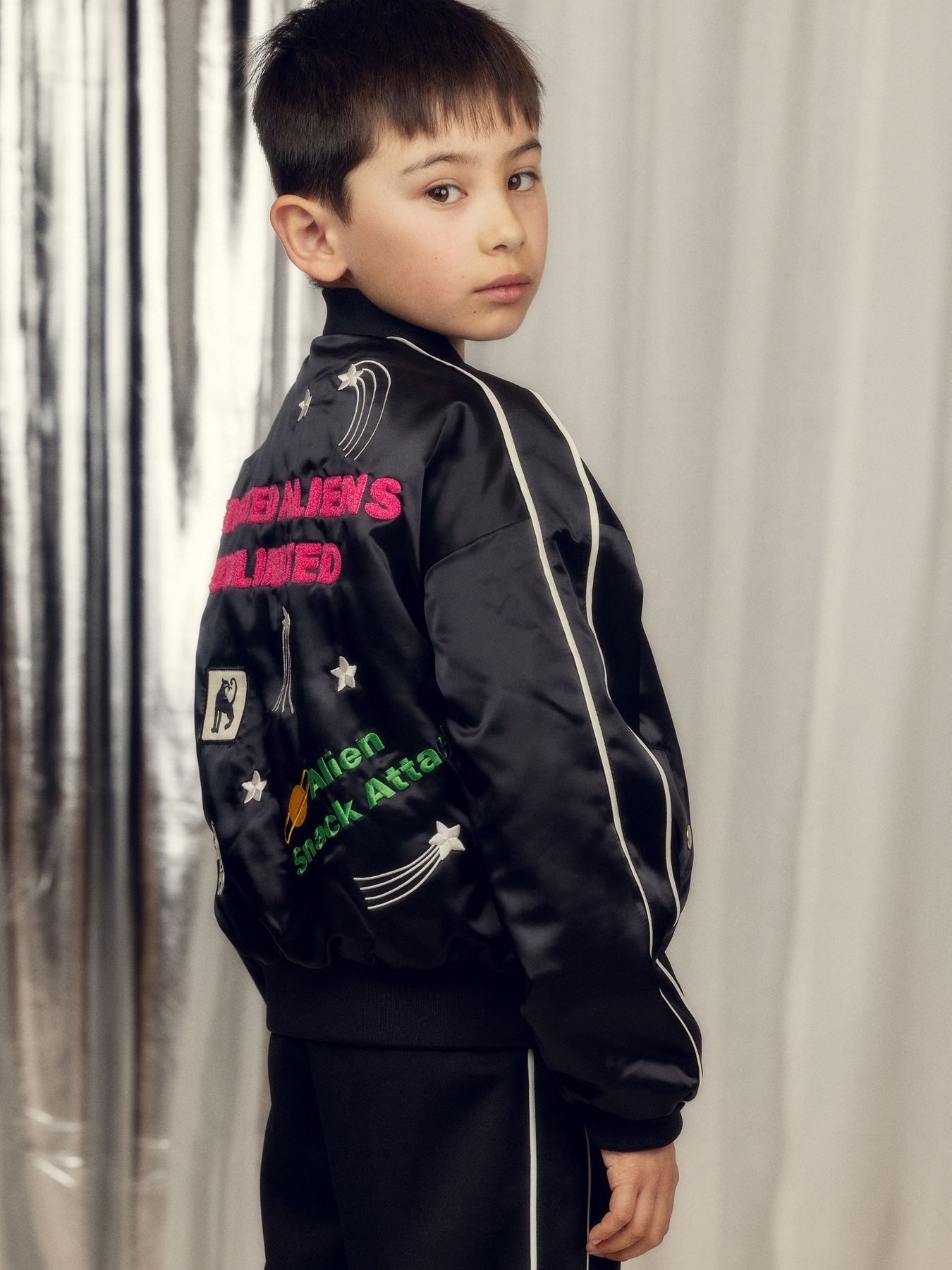 United Aliens Unlimited Baseball Jacket Black | Mini Rodini | Mini