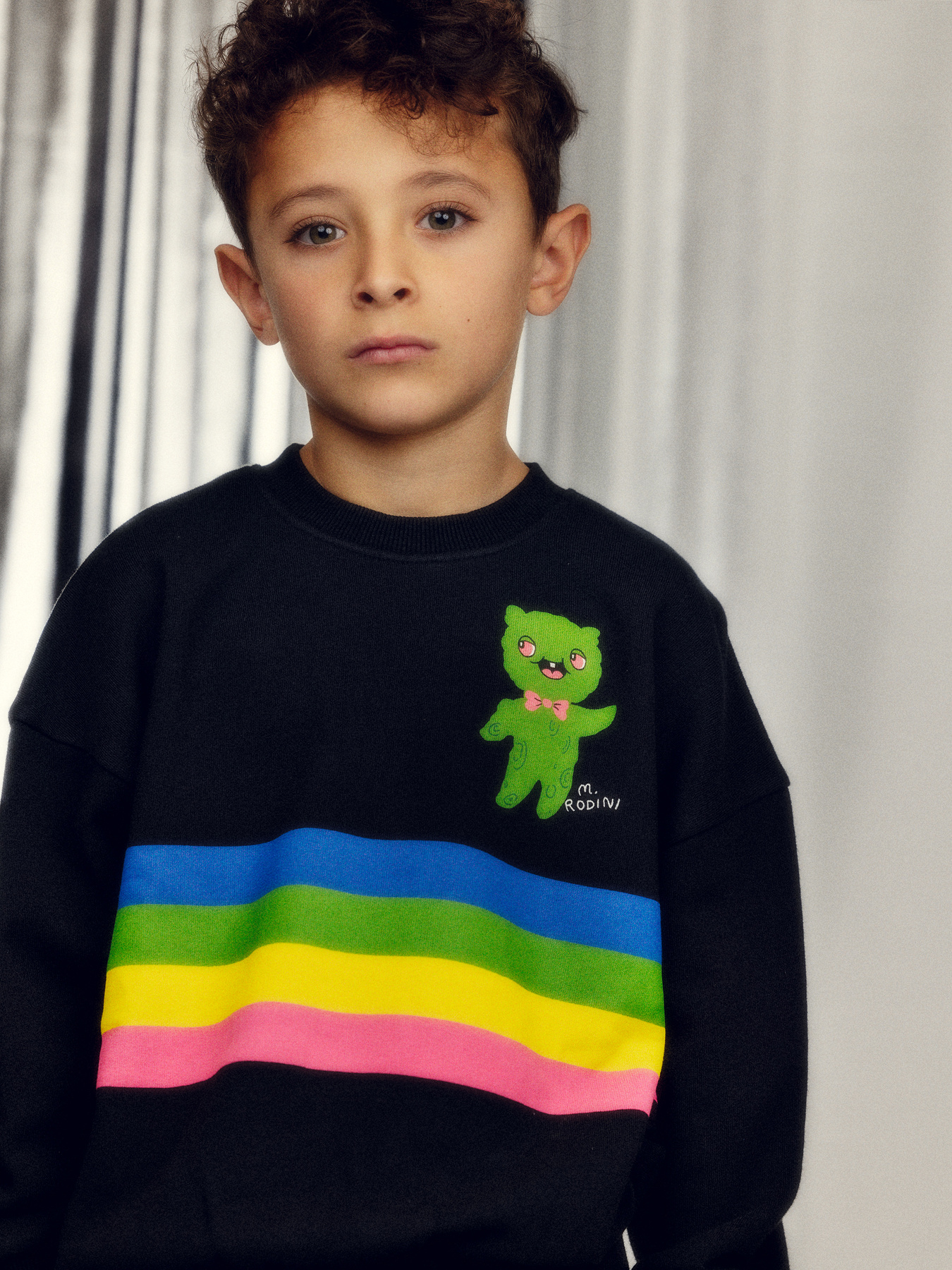 Alien Stripe Sweatshirt Black | Mini Rodini | Mini Rodini Alien Stripe Sweatshirt Black | Mini Rodini | Mini Rodini