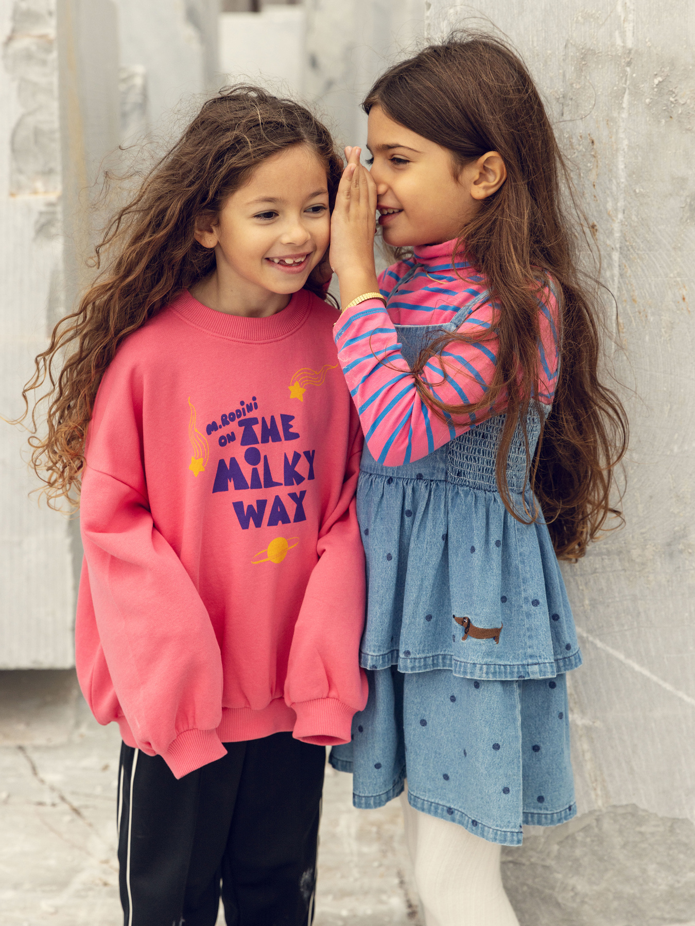 【新品】mini rodini ブルゾン ピンク128/134 The Milky Way Sweatshirt | Mini Rodini | Mini Rodini