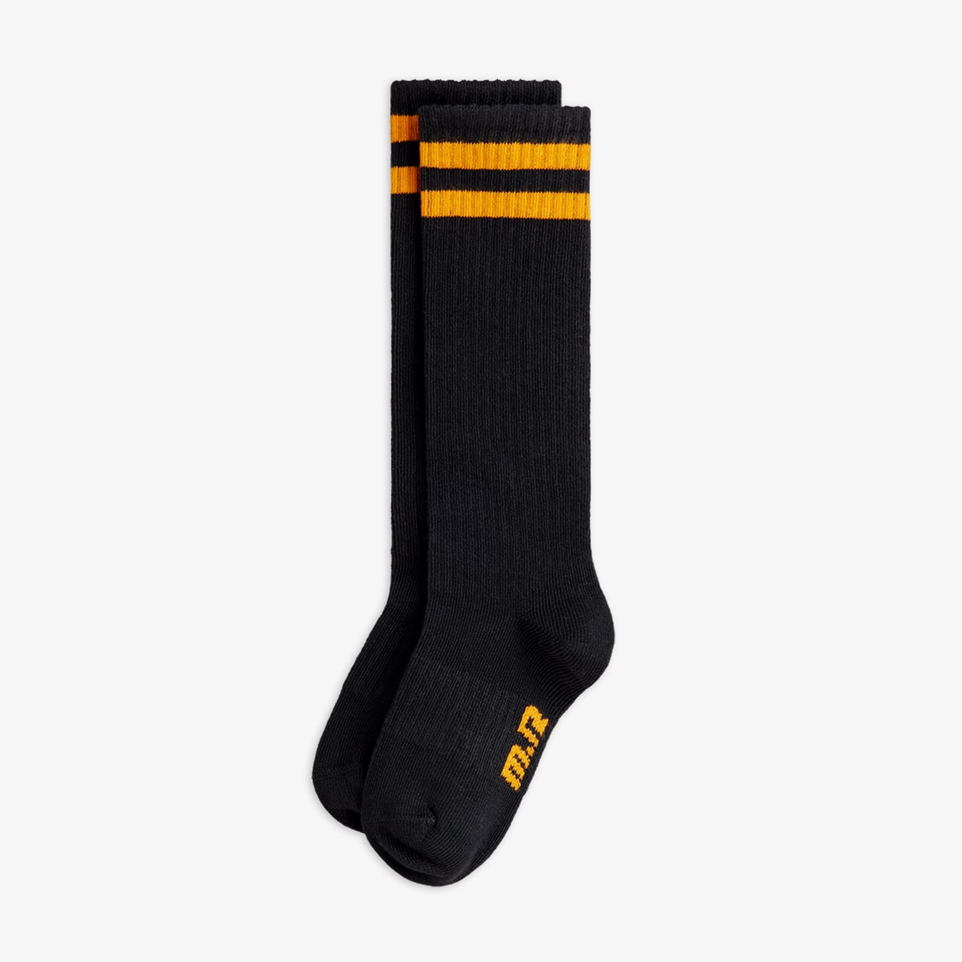 Football Stripe Knee-High Socks Black | Mini Rodini | Mini Rodini