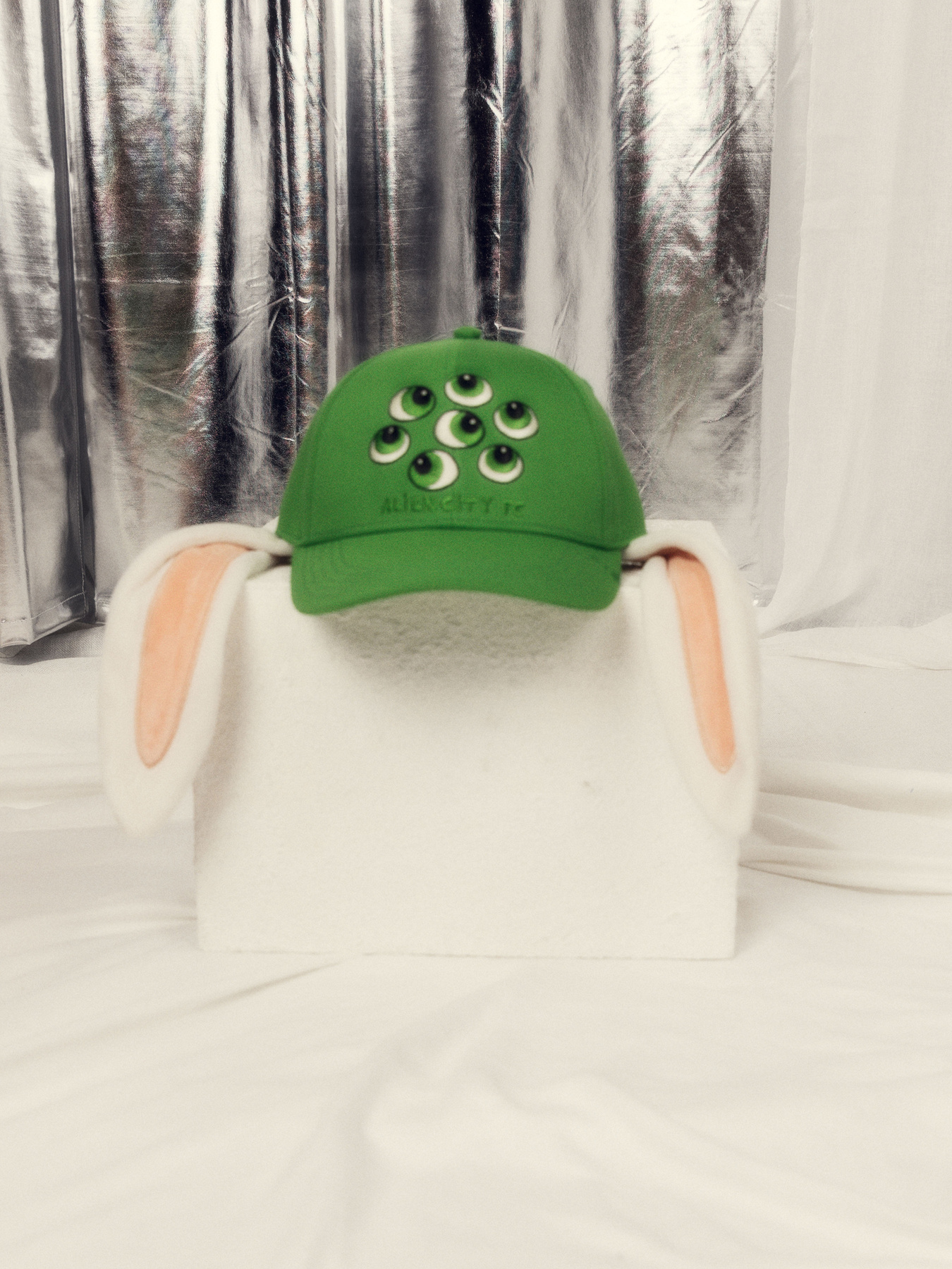 Alien Rabbit Ear Cap Green | Mini Rodini | Mini Rodini