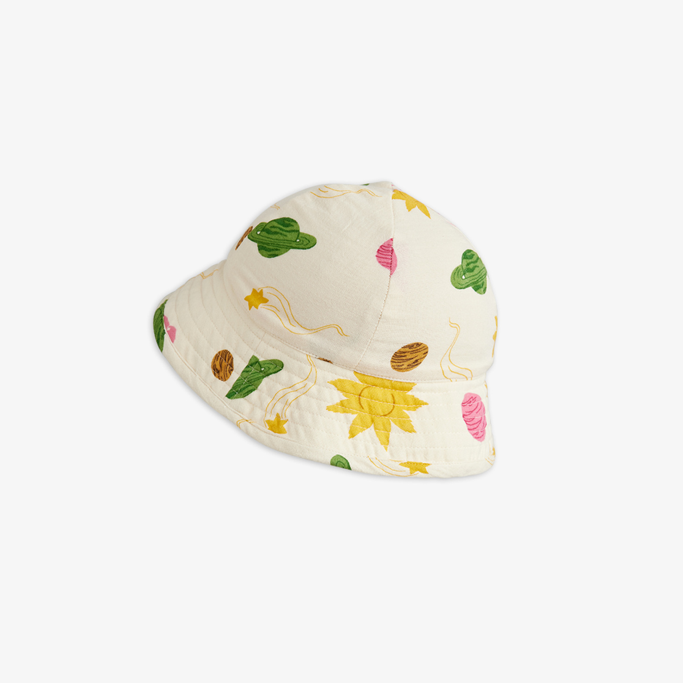Space Muslin Sun Hat Offwhite | Mini Rodini | Mini Rodini