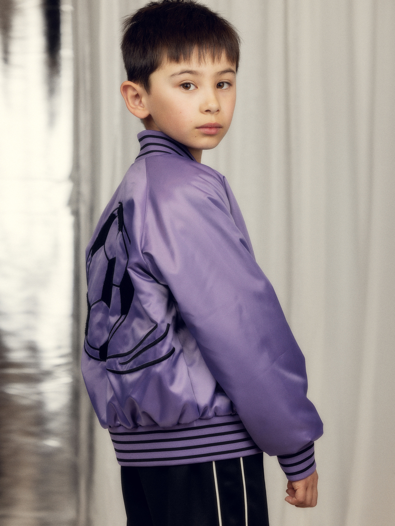 Football Baseball Jacket Purple | Mini Rodini