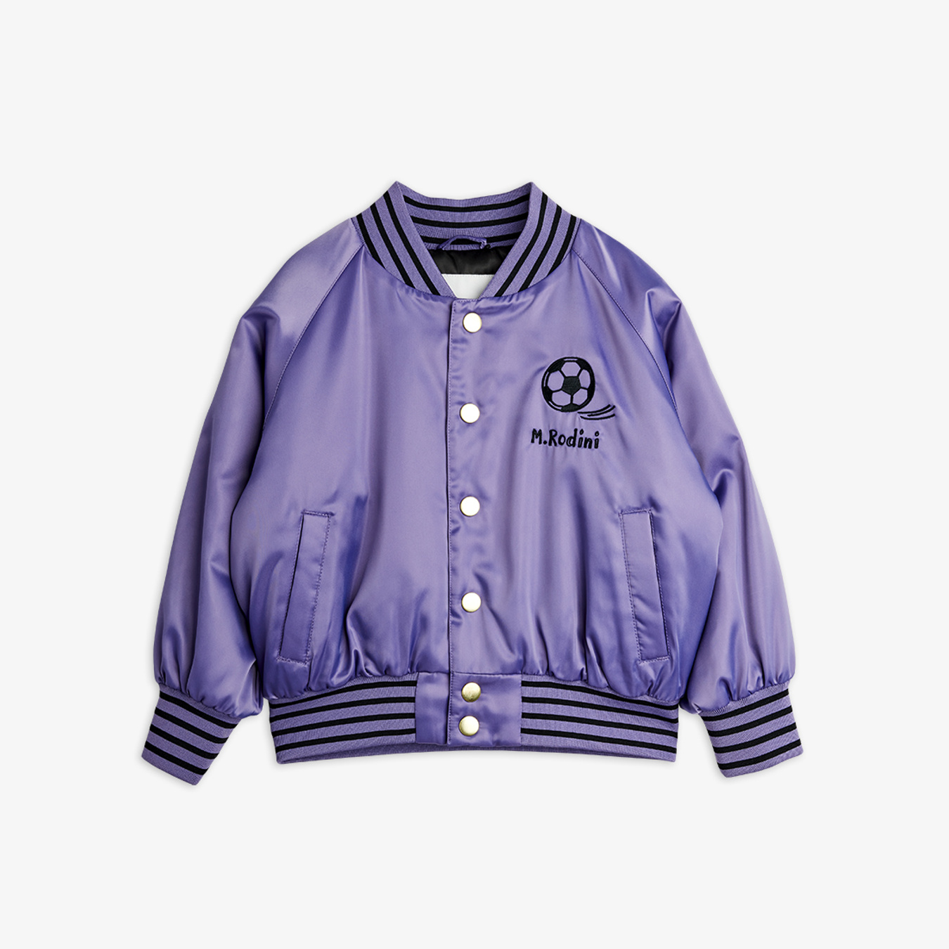 アウター MINI RODINI SATIN PANTHER BOMBER JACKET kids mini rodini panther baseball jacket - black | Garmentory
