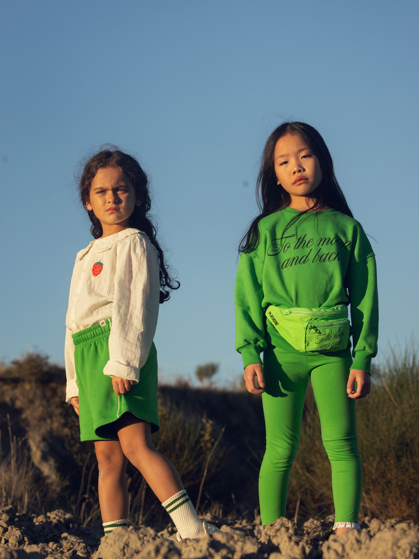 To the Moon Sweatshirt Green | Mini Rodini