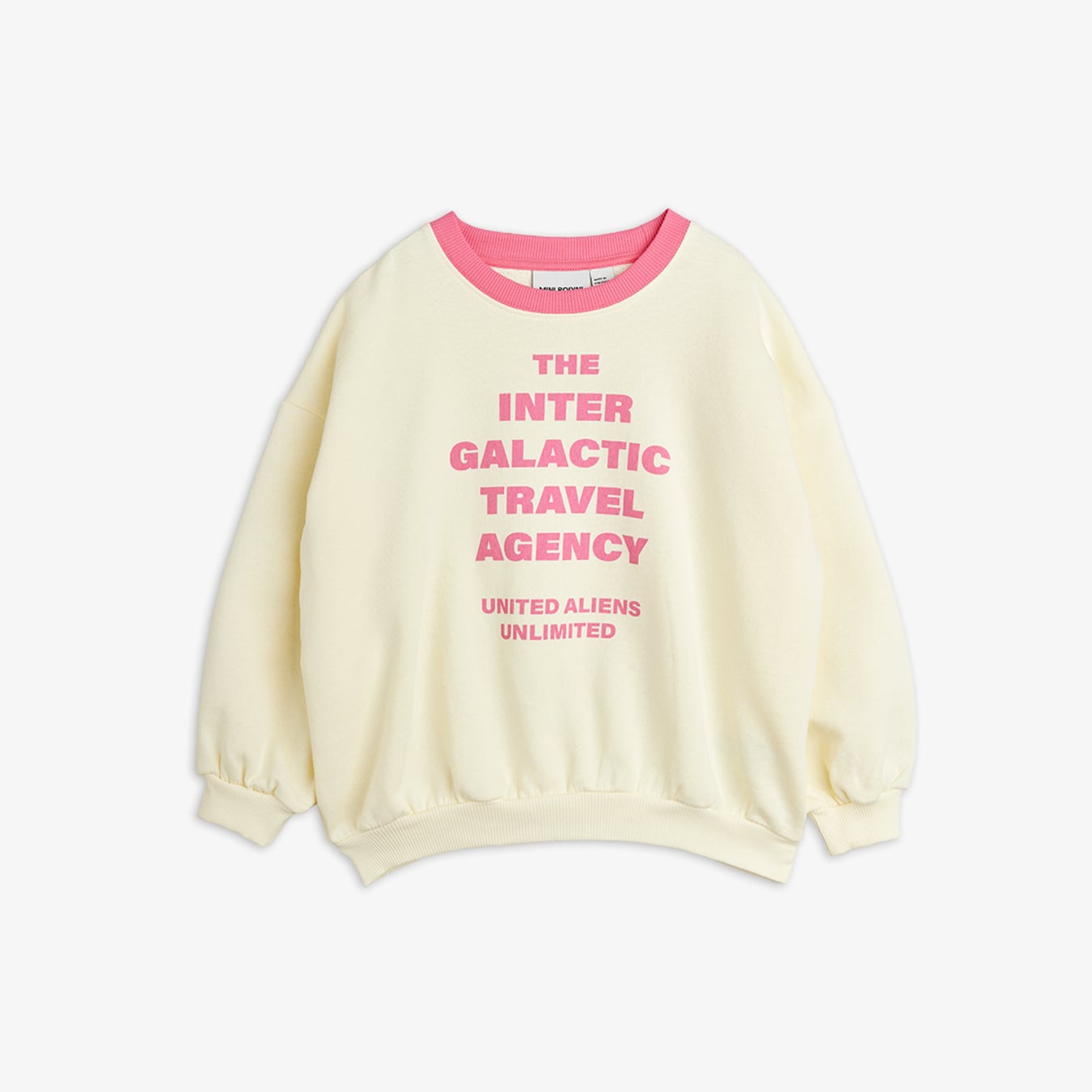 Travel Agency Contrast Rib Sweatshirt Offwhite | Mini Rodini