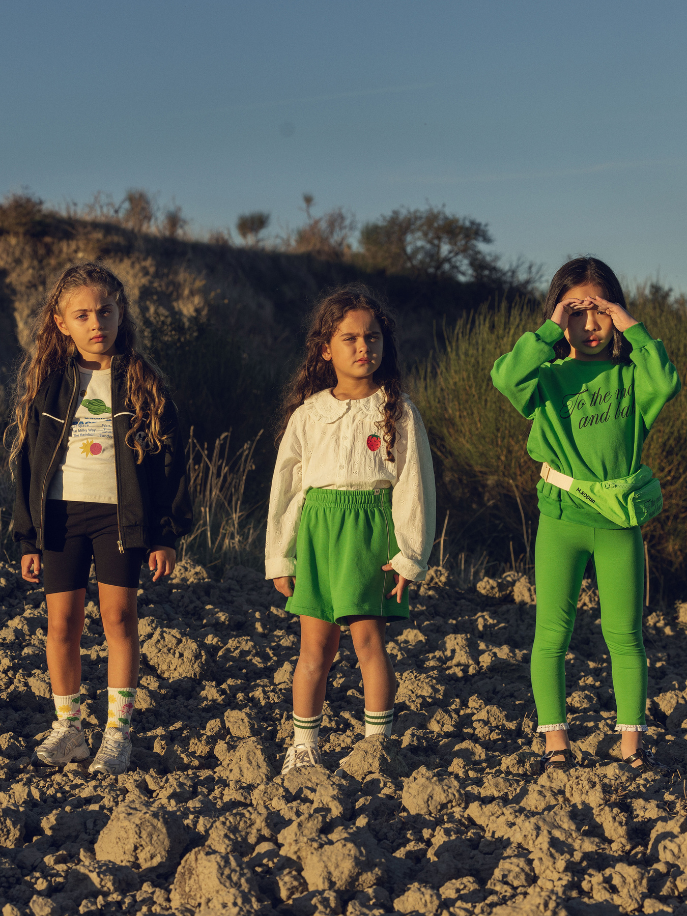 To the Moon Frill Leggings Green | Mini Rodini