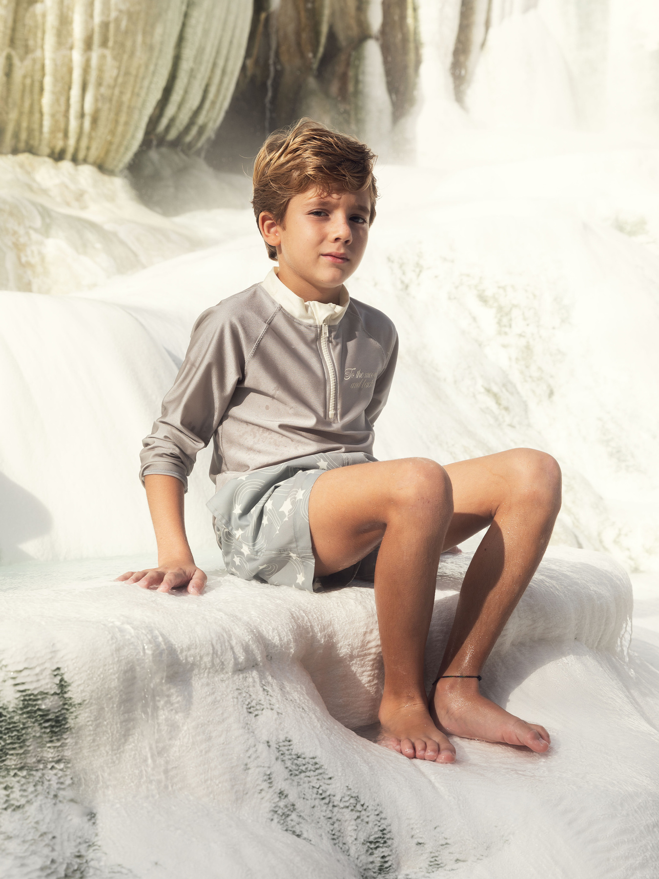 To the Moon UV Top Grey | Mini Rodini
