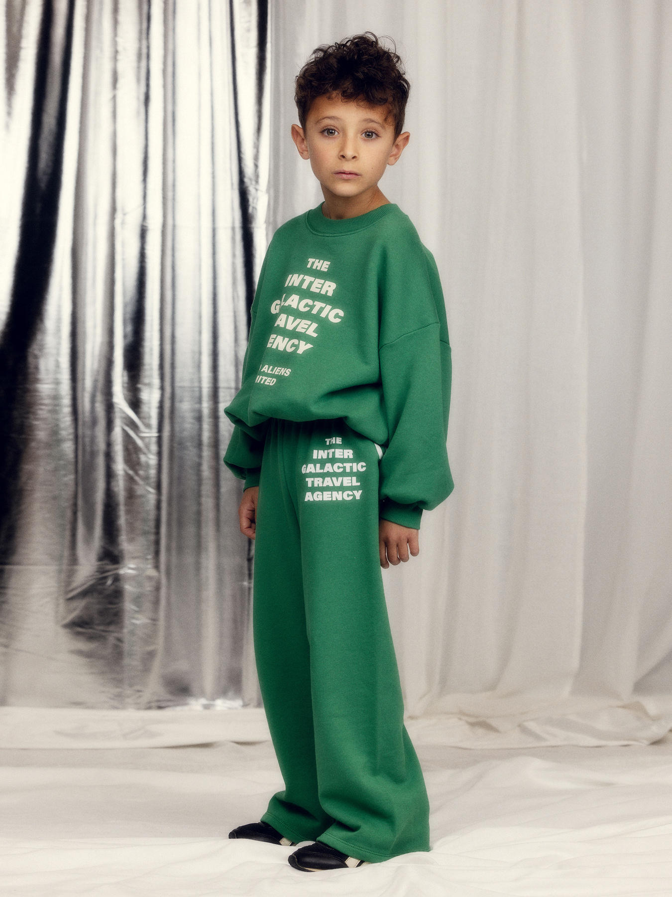 Travel Agency Sweatshirt Green | Mini Rodini | Mini Rodini