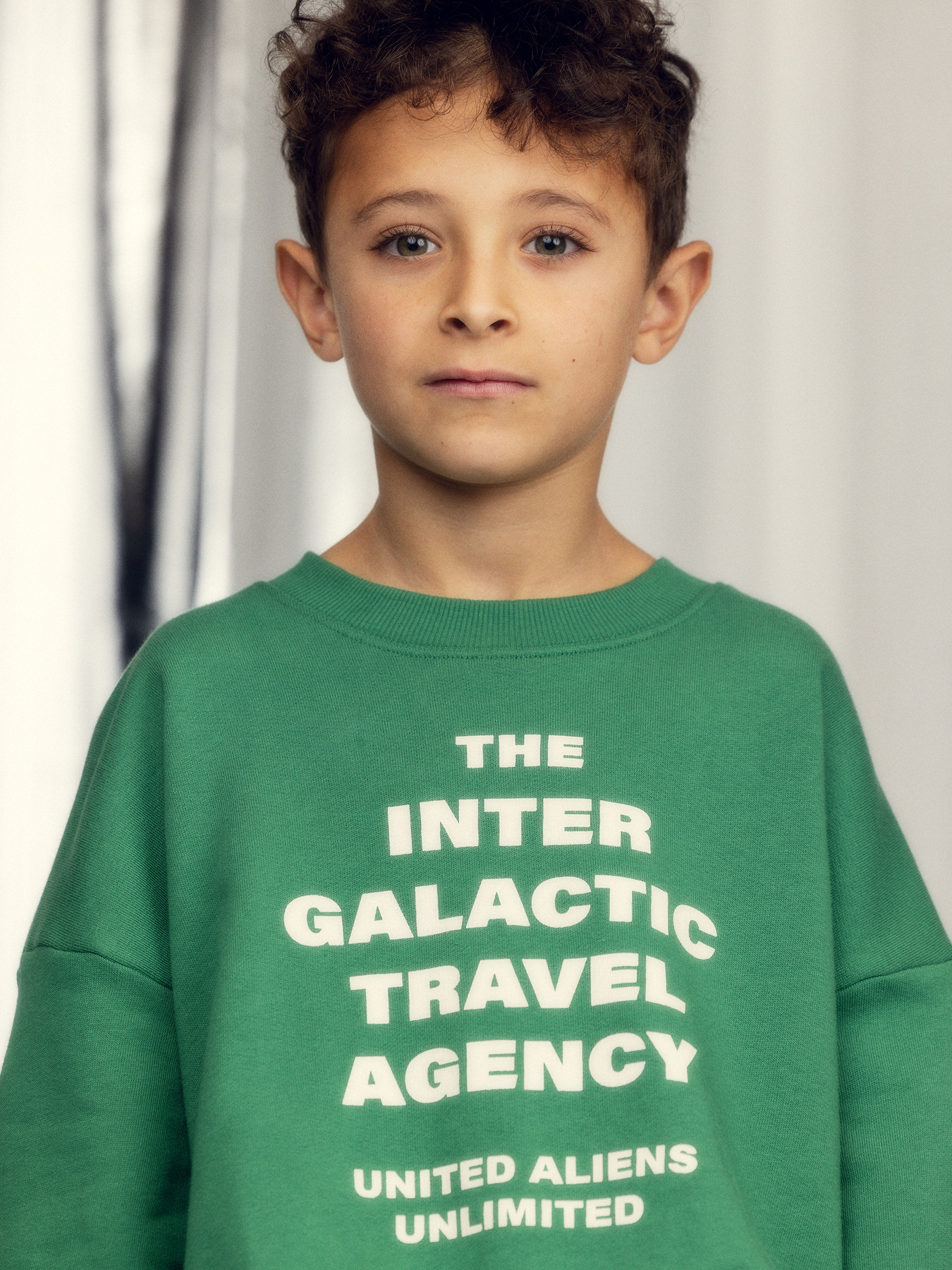 Travel Agency Sweatshirt Green | Mini Rodini | Mini Rodini