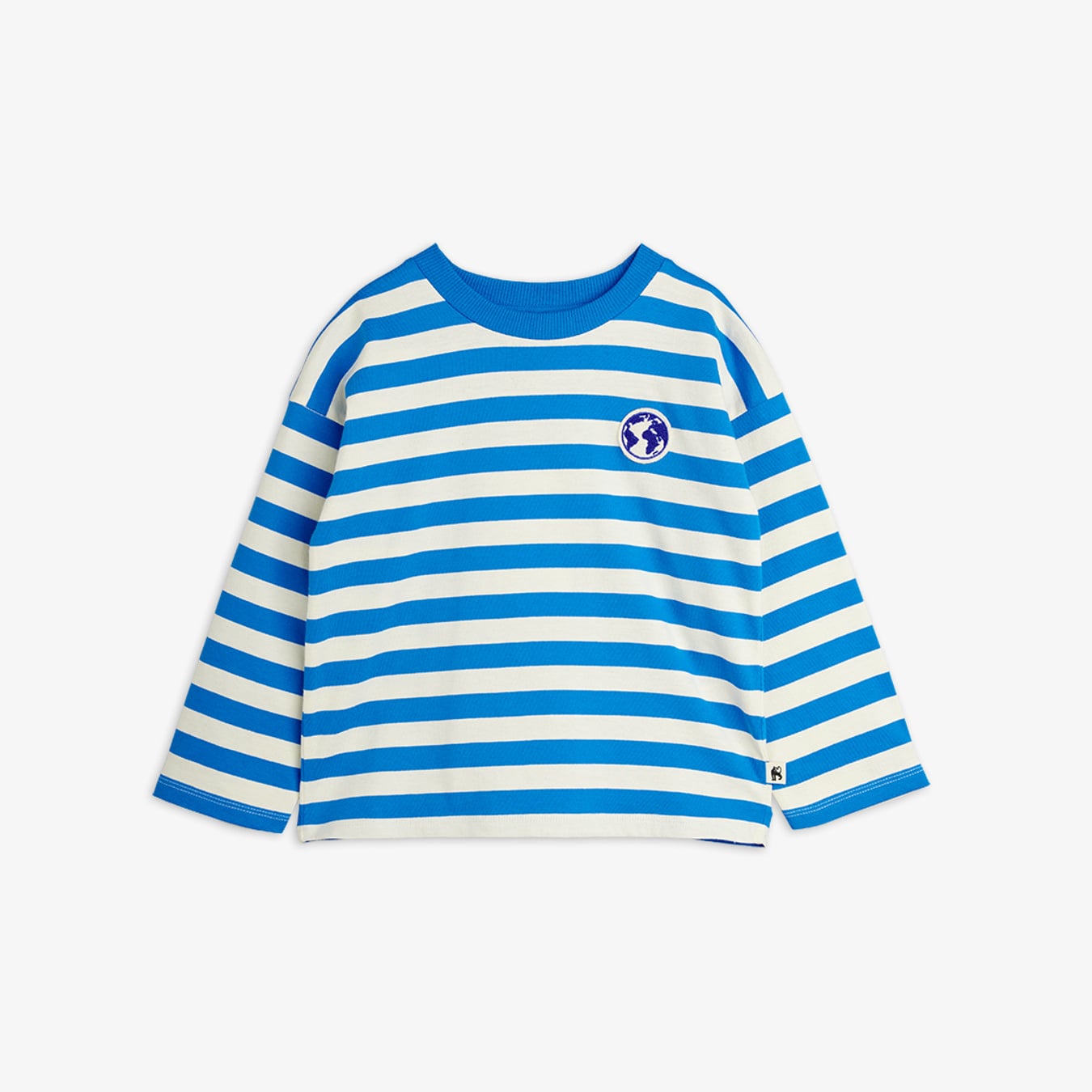Earth Stripe Long Sleeve T-Shirt Blue | Mini Rodini