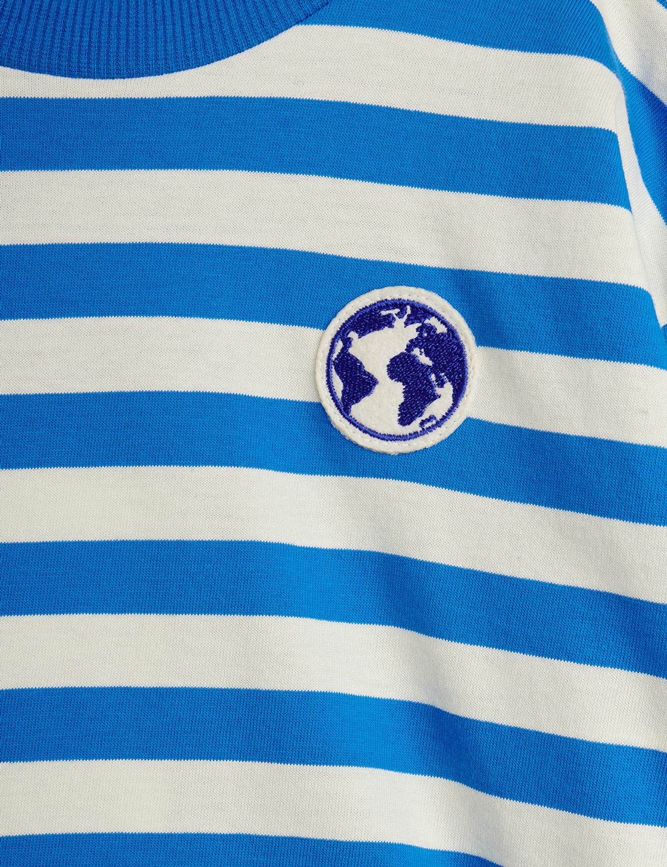 Earth Stripe Long Sleeve T-Shirt Blue | Mini Rodini