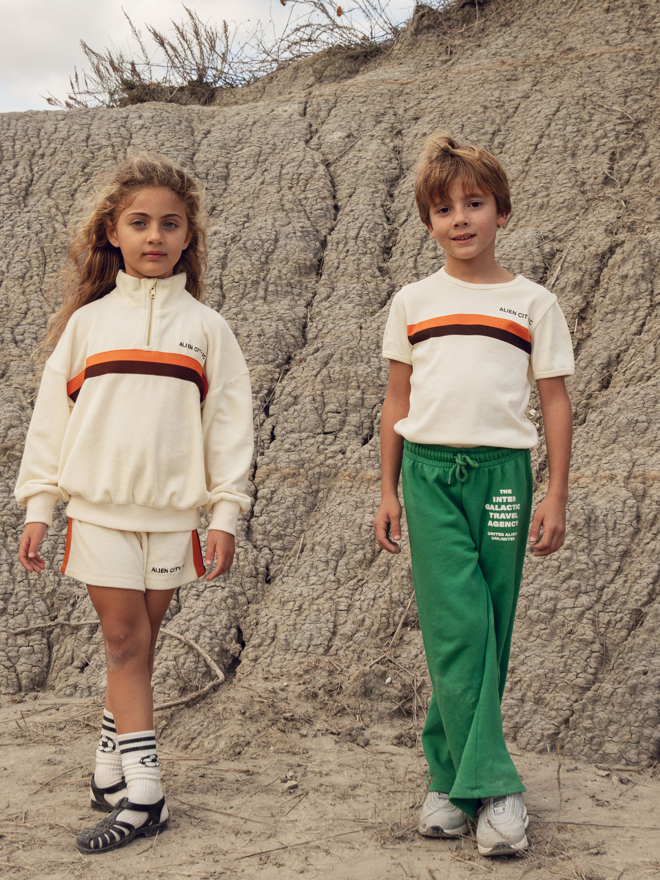 Alien City FC Sweatshorts Offwhite | Mini Rodini