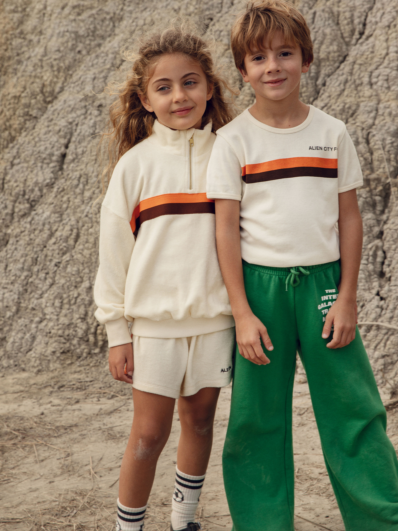 Alien City FC Sweatshorts Offwhite | Mini Rodini