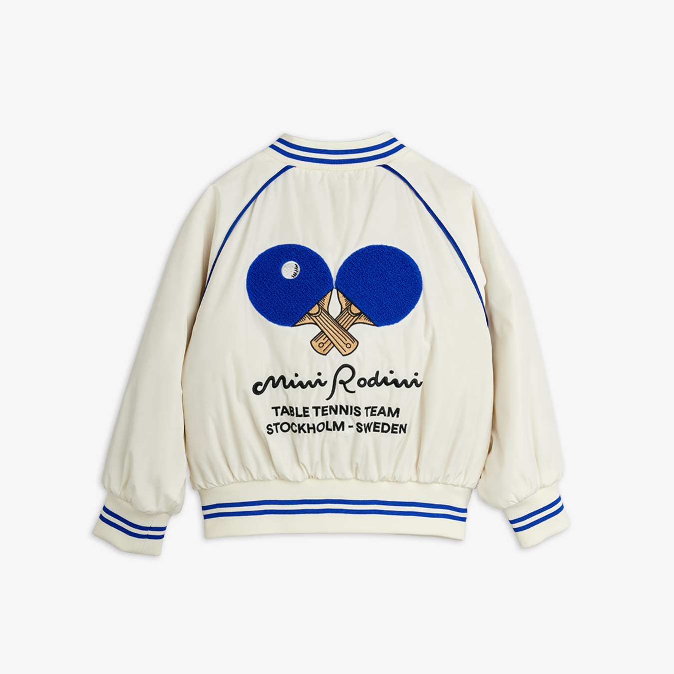Table Tennis Baseball Jacket White | Mini Rodini