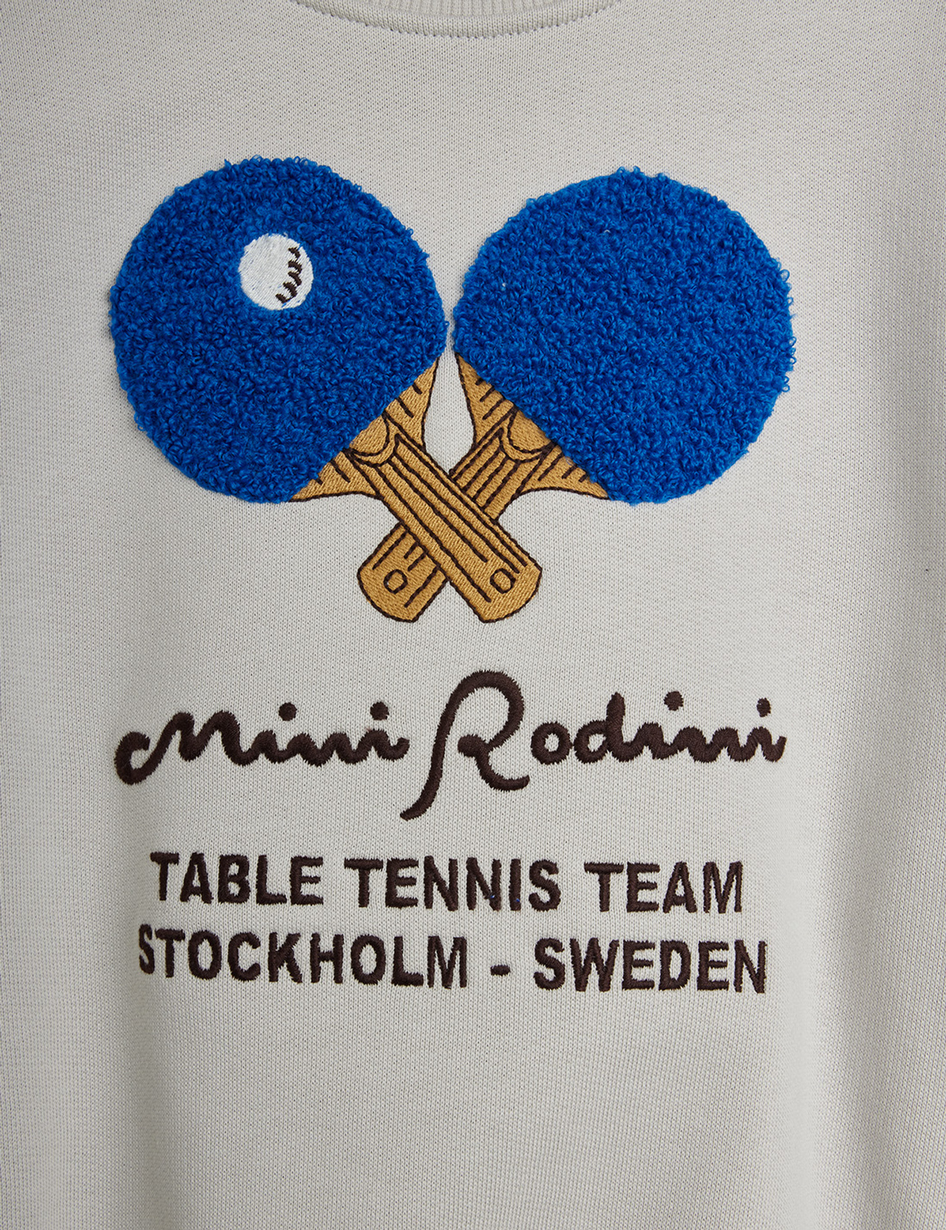 Table Tennis Chenille Sweatshirt Grey | Mini Rodini