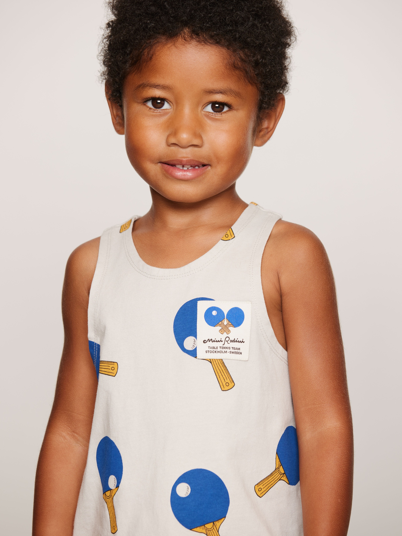 Table Tennis Print Tank Top Grey | Mini Rodini