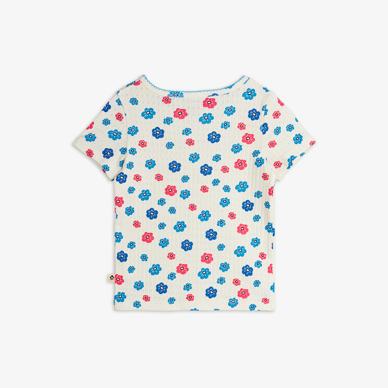 Flowers Pointelle T-shirt Multi | Mini Rodini