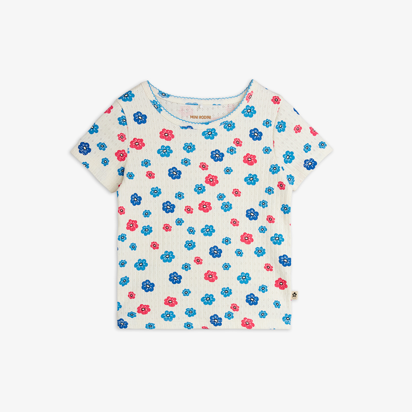 Flowers Pointelle T-shirt Multi | Mini Rodini