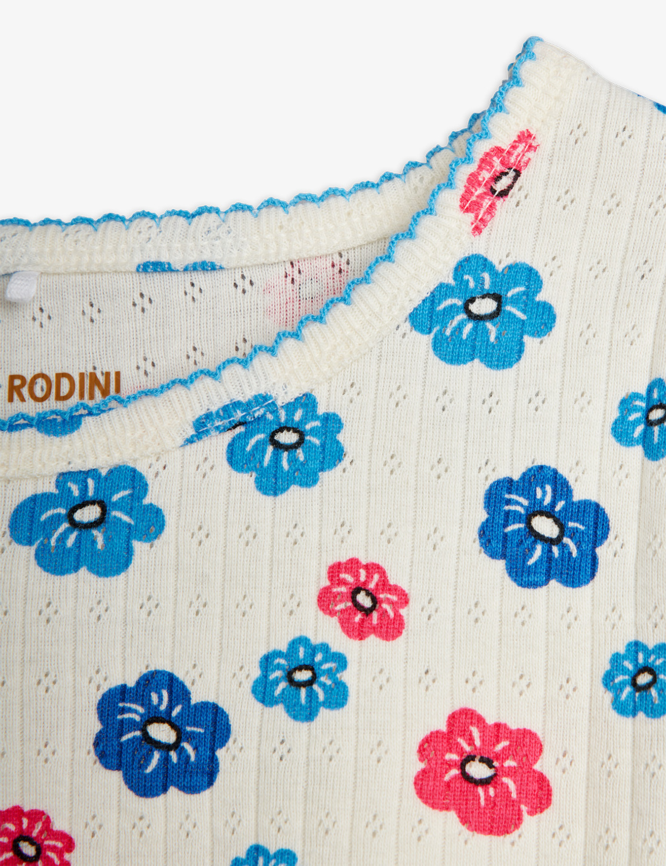 MINI RODINI 花柄タートルネック 92/98 MINI RODINI 花柄タートルネック 92/98 Floral cotton-blend T-shirt