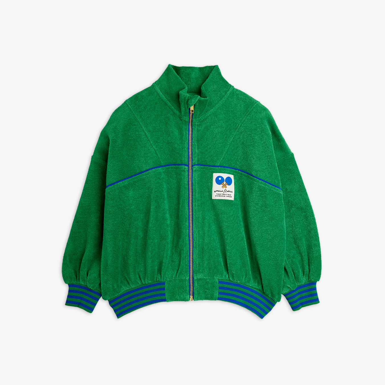 Table Tennis Patch Terry Cardigan Green | Mini Rodini