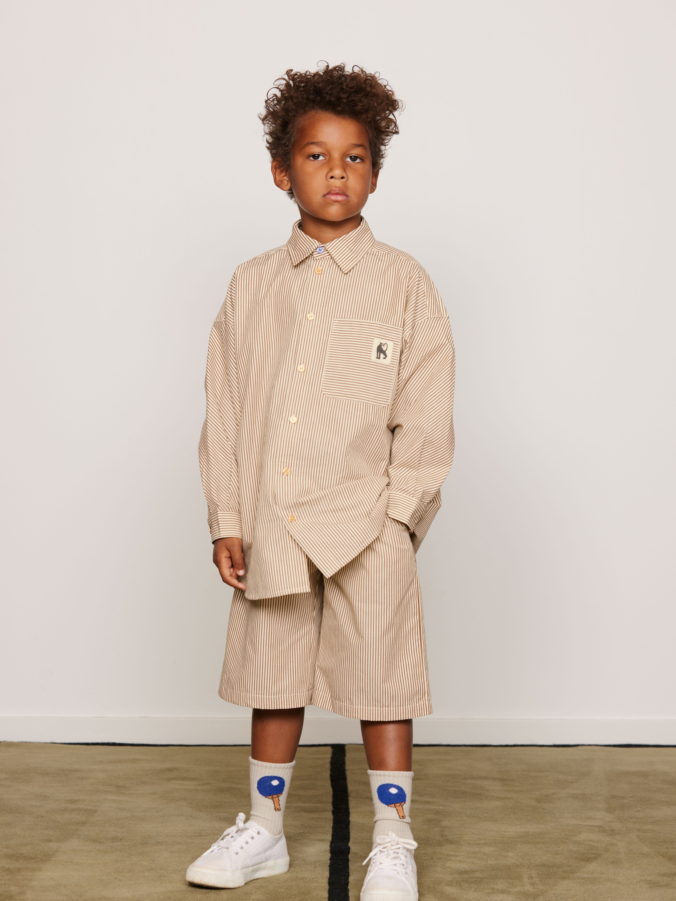 Poplin Woven Shorts Brown | Mini Rodini