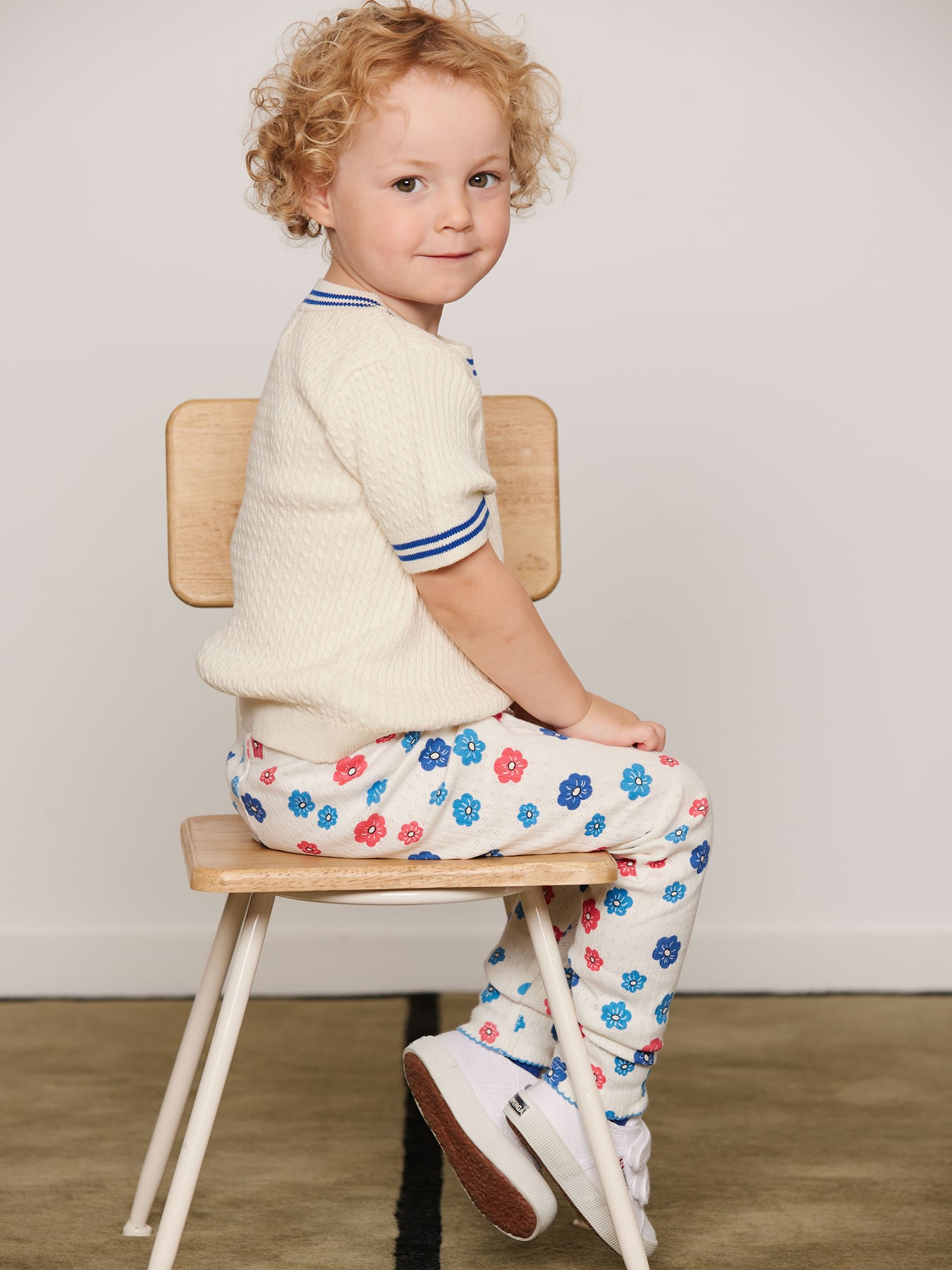 Flowers Pointelle Leggings Multi | Mini Rodini