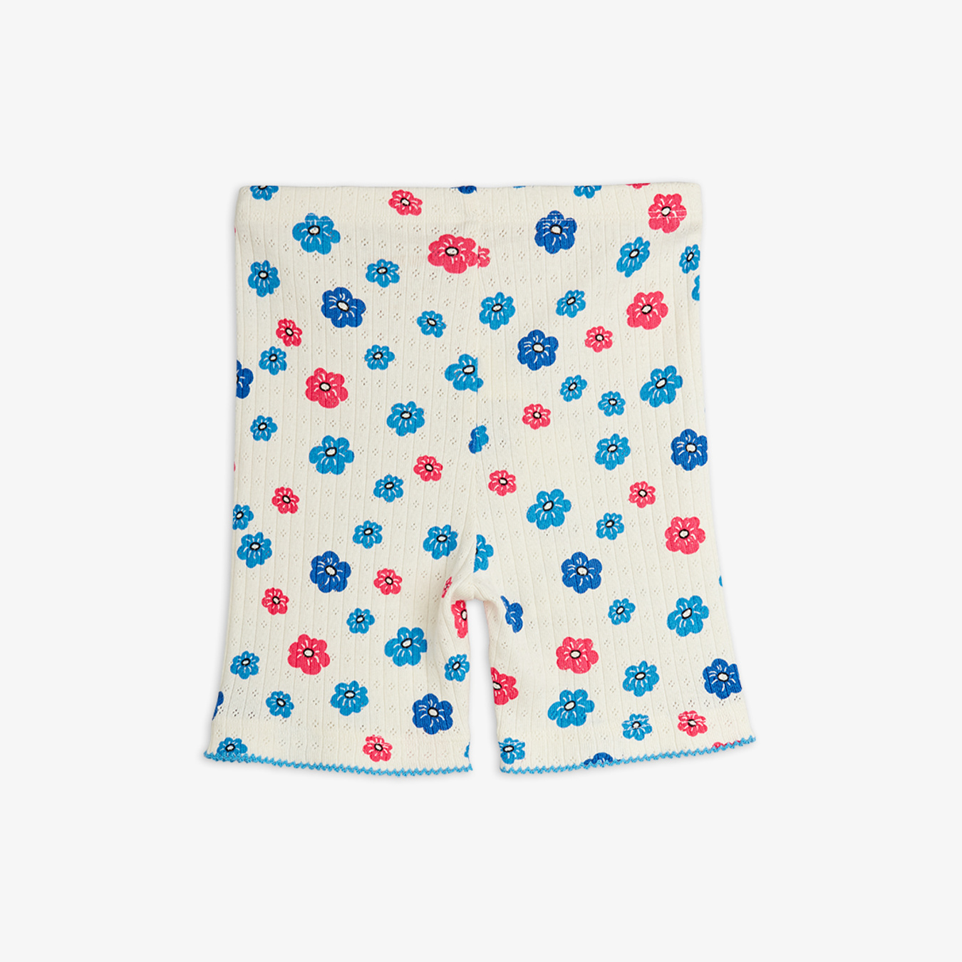 Flowers Pointelle Bike Shorts Multi | Mini Rodini