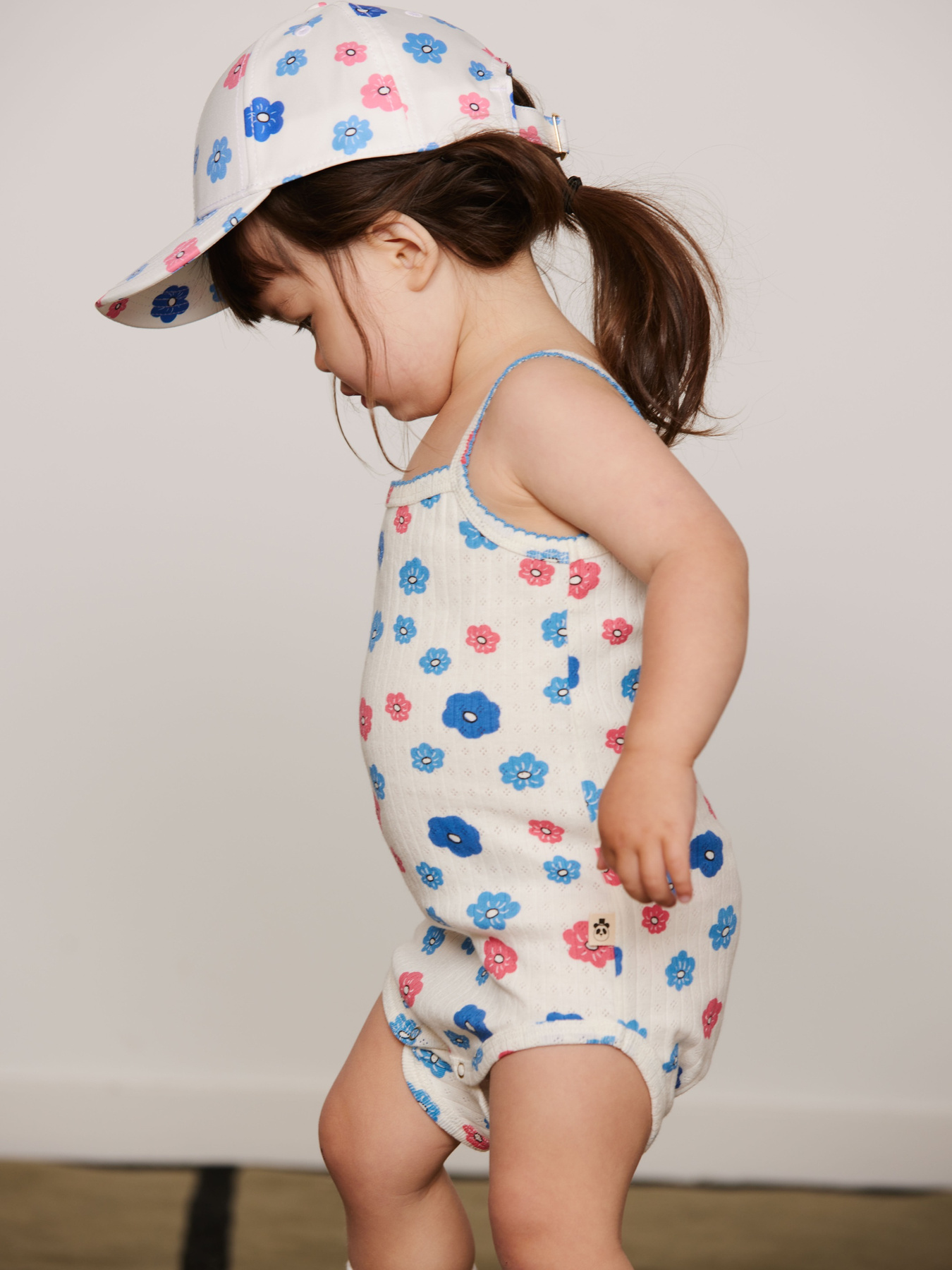 Mini rodini ワンピース　Flower ピンク Mini Rodini Flower - Florals for kids, toddlers & babies