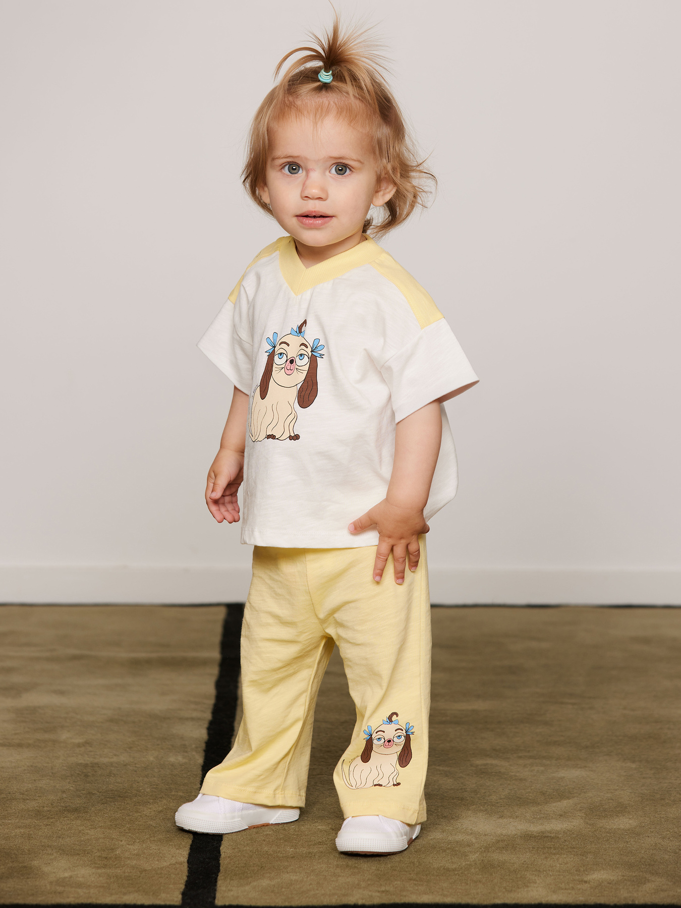 Mini Rodini Set Dog Baby Set Yellow | Mini Rodini