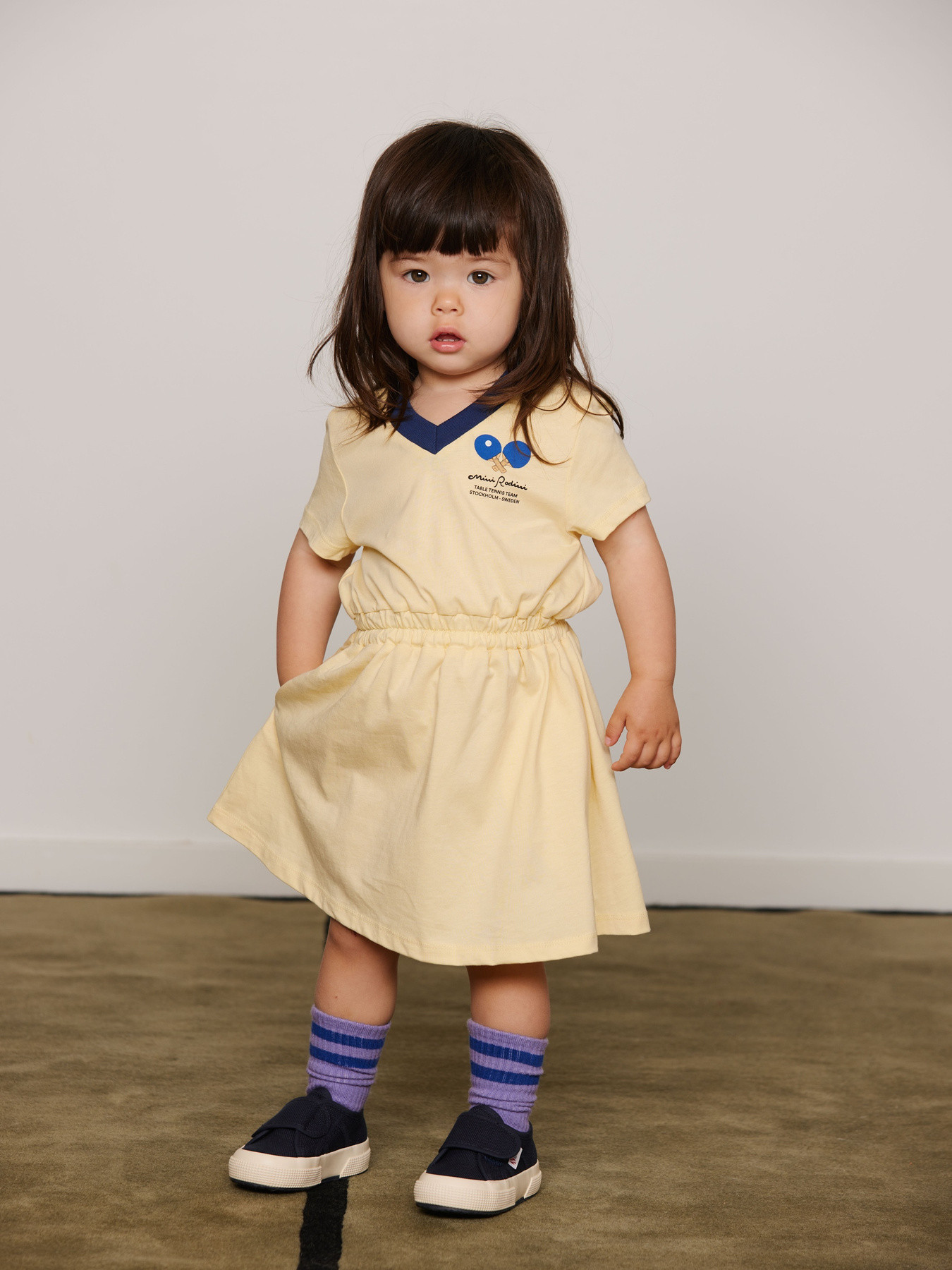 knee length dresses for ladies Table Tennis AOP Dress in Grey by Mini Rodini  Junior Edition