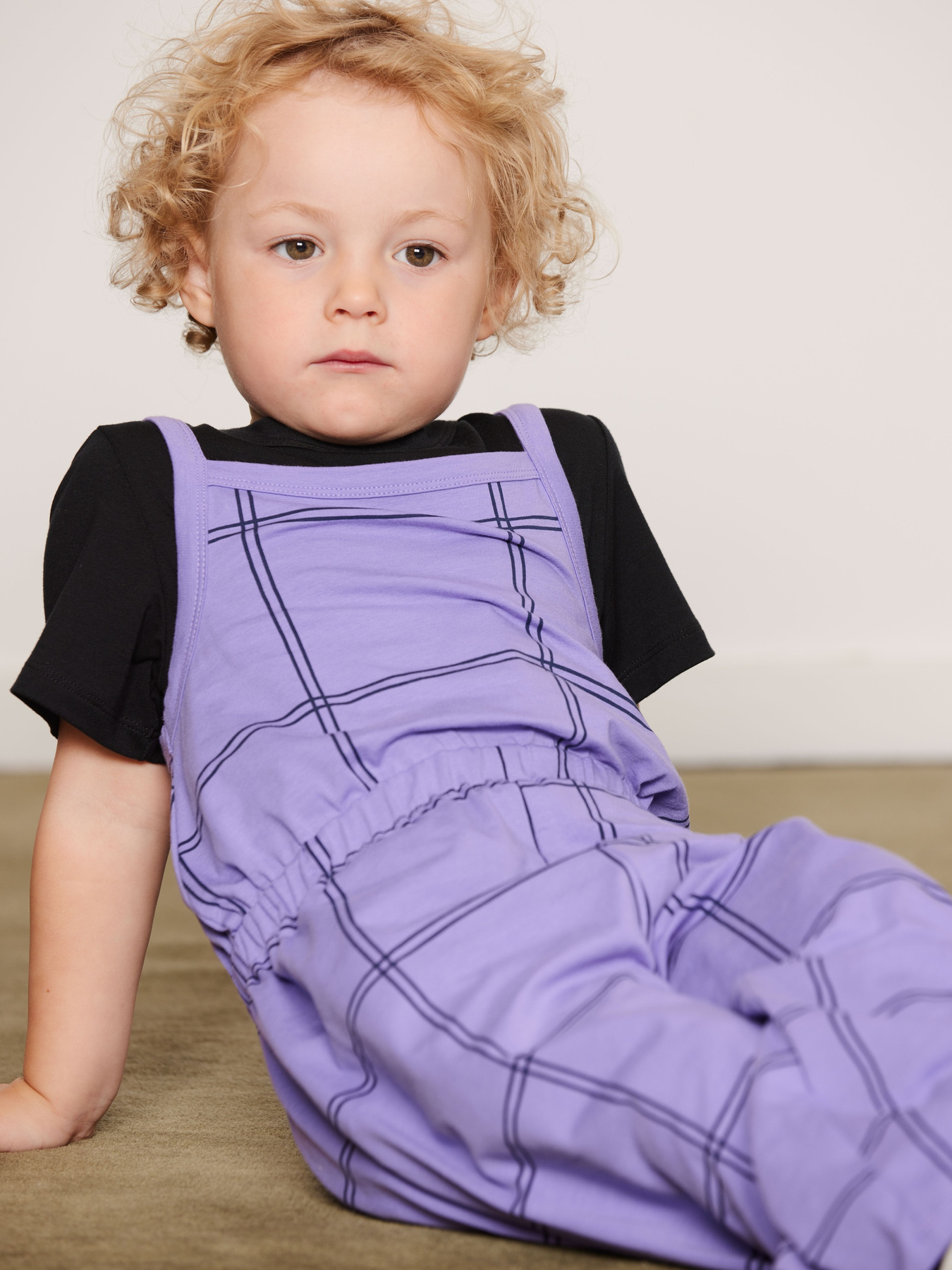 Check Jumpsuit Purple | Mini Rodini