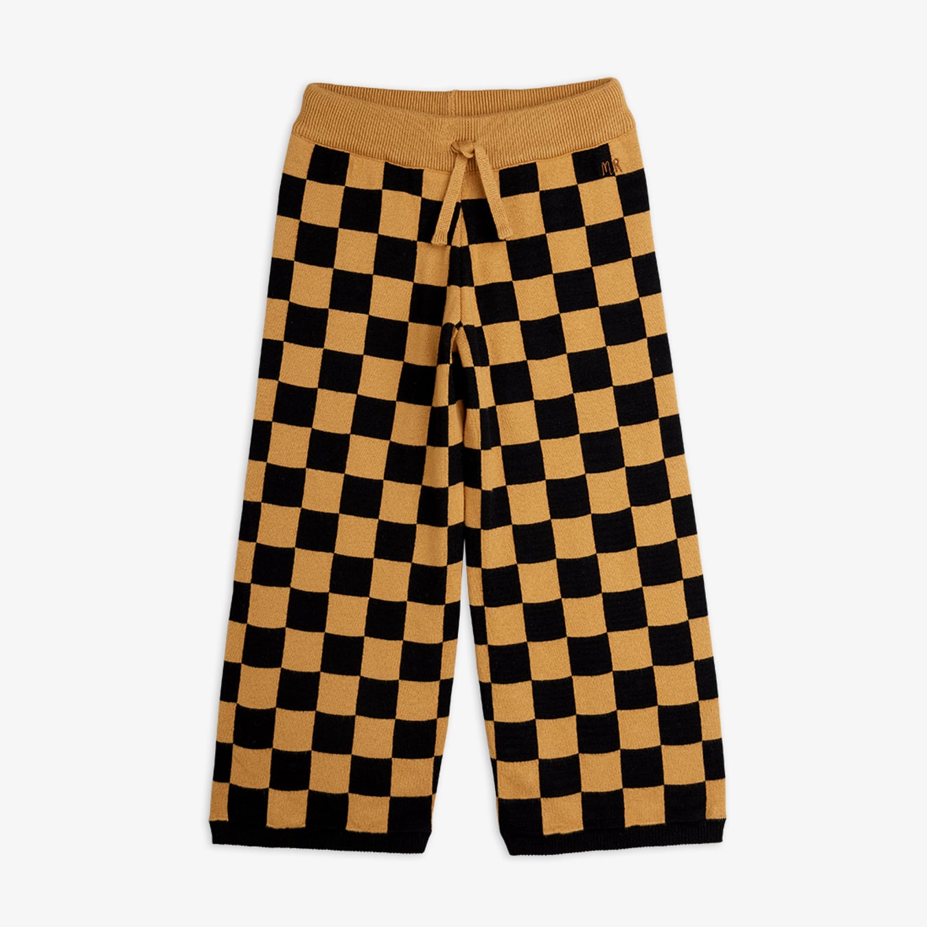 Chess check knitted trouser Brown | Mini Rodini