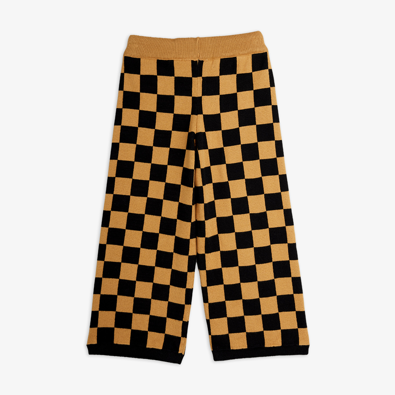 Chess check knitted trouser Brown | Mini Rodini