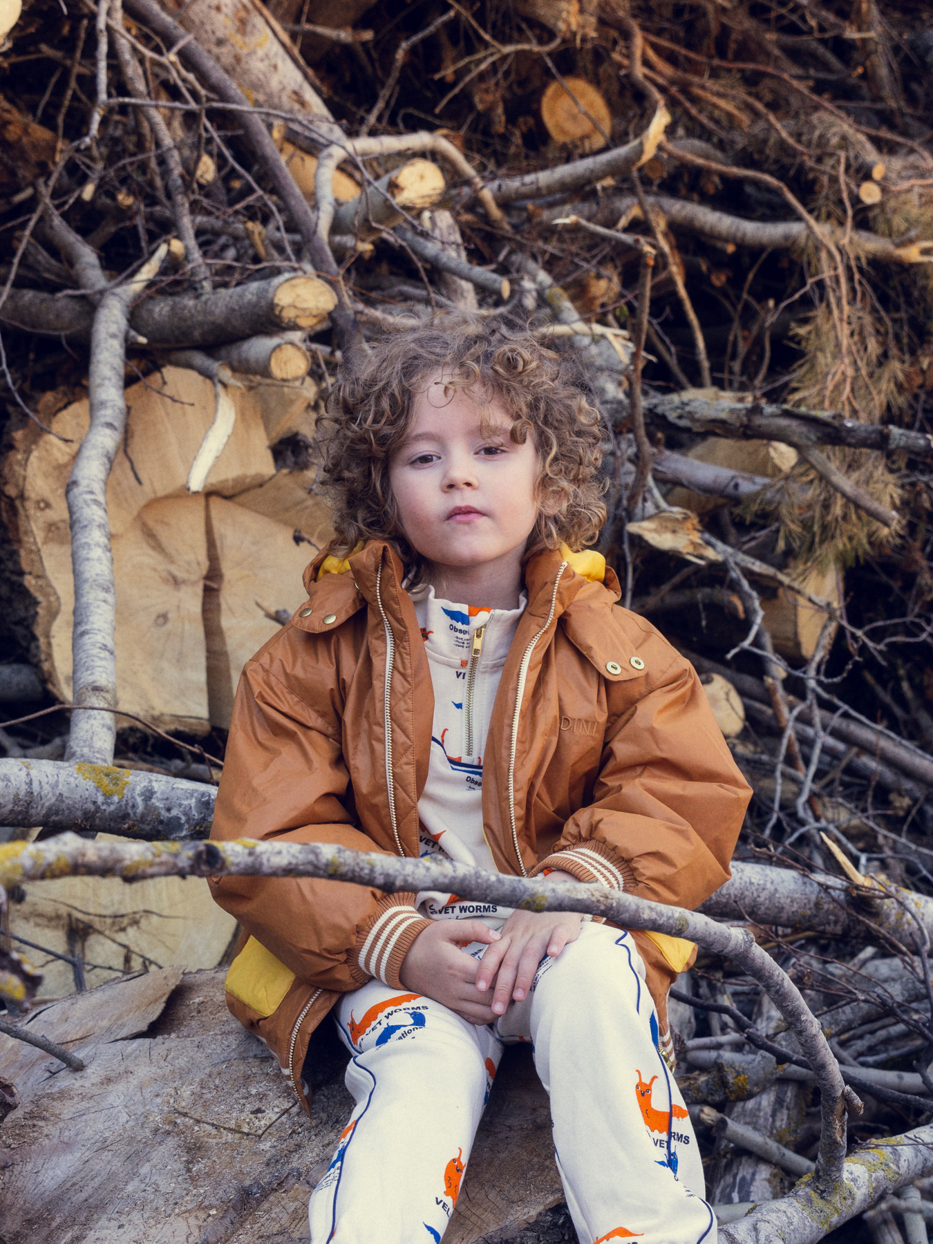 New hooded puffer Beige | Mini Rodini