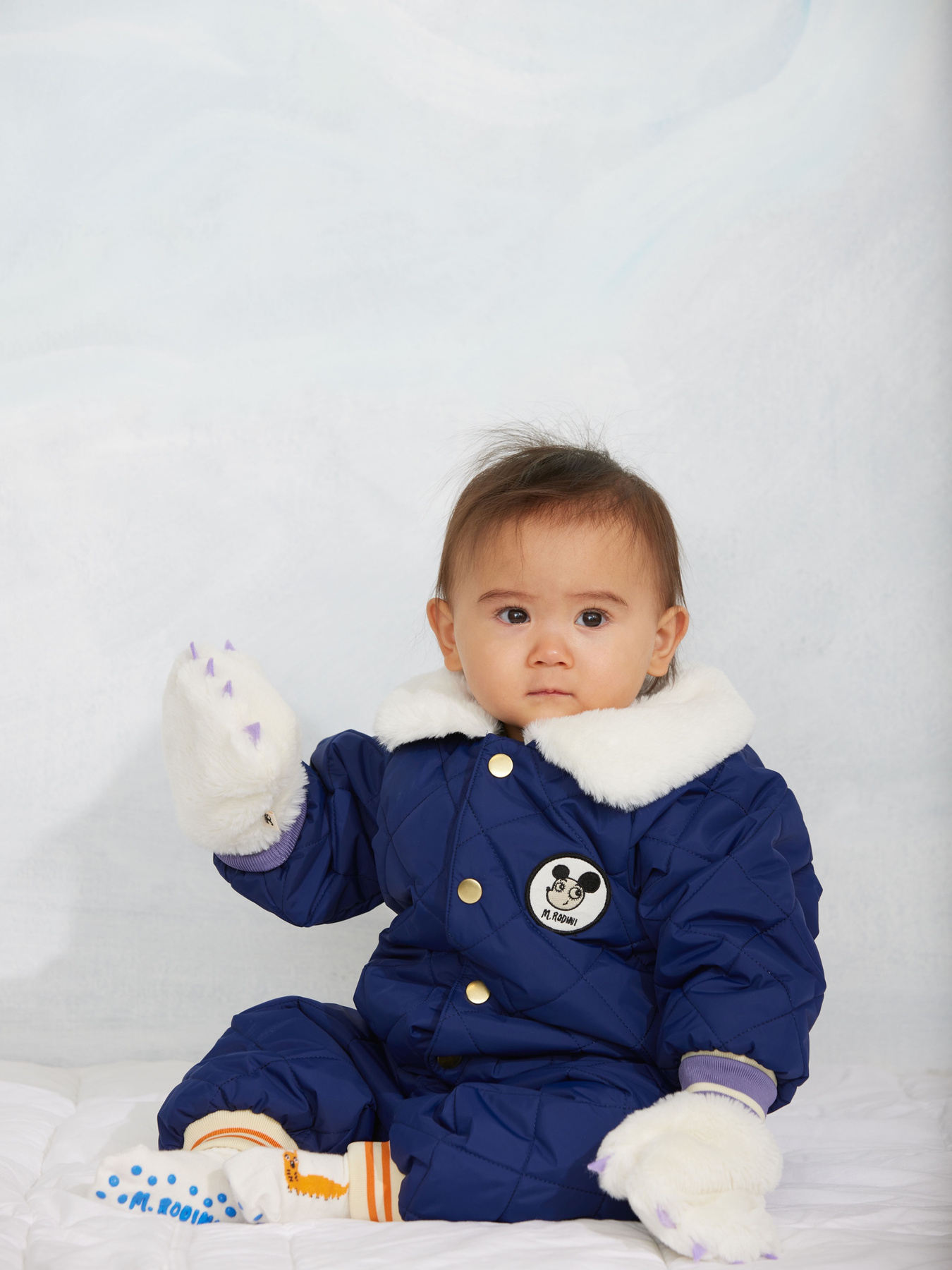 Ritzratz quilted baby overall Blue | Mini Rodini