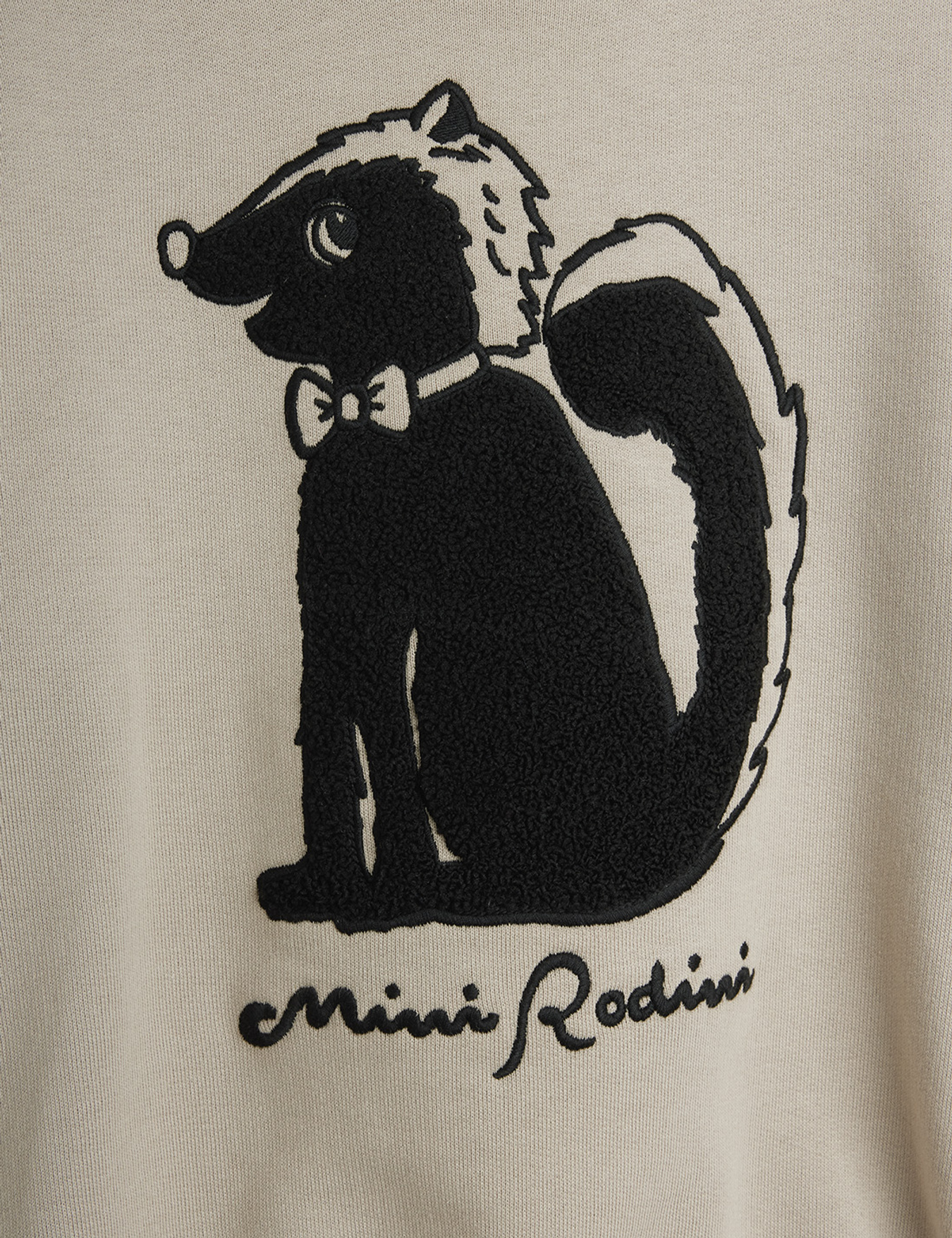 Skunk chenille sweatshirt Grey | Mini Rodini